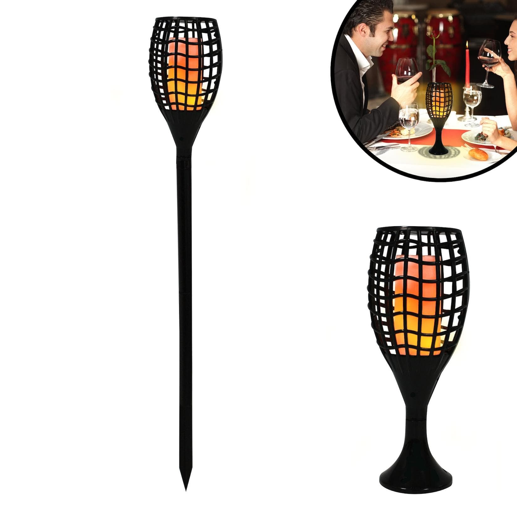 Starlyf LED Solarleuchte Flame: Solar Flammenlicht für Garten & Außenbereich