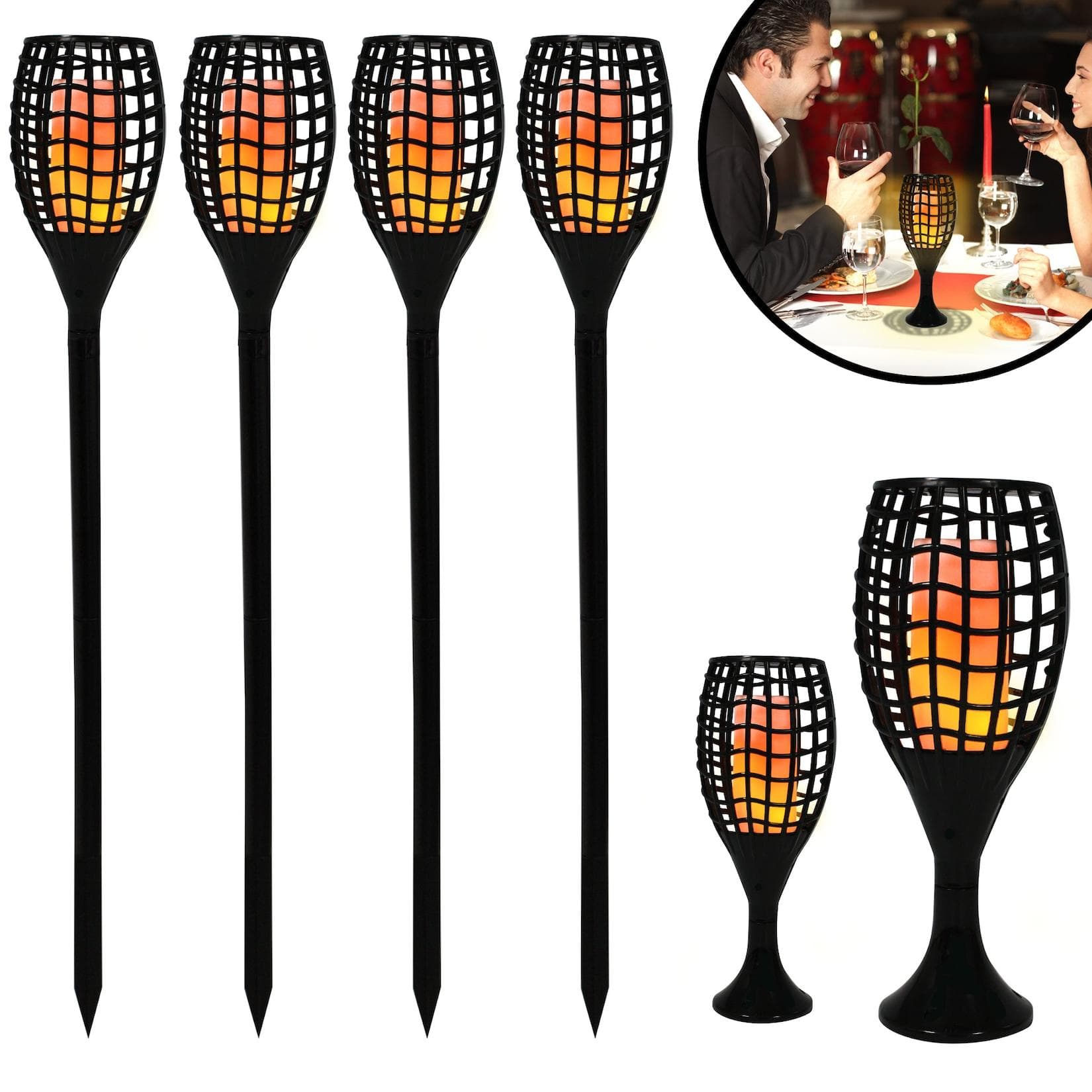 Starlyf LED Solarleuchte Flame: Realistische Flammen für Garten & Außenbereich