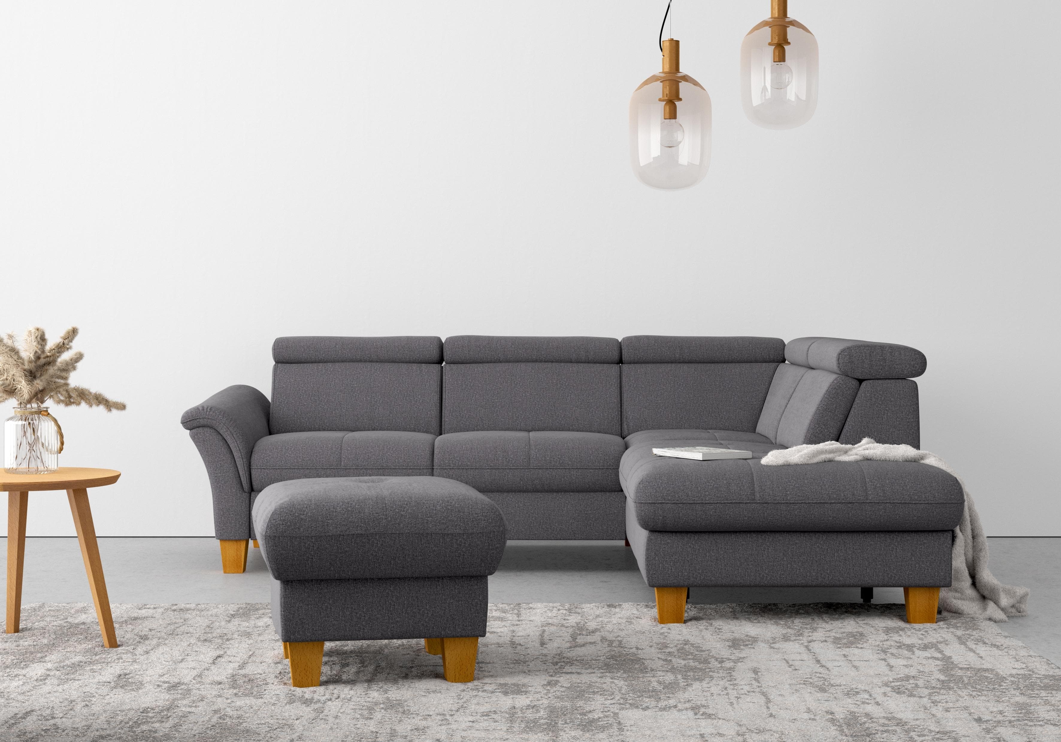 Home Affaire Ecksofa Lindgren L-Form Braun Polyester