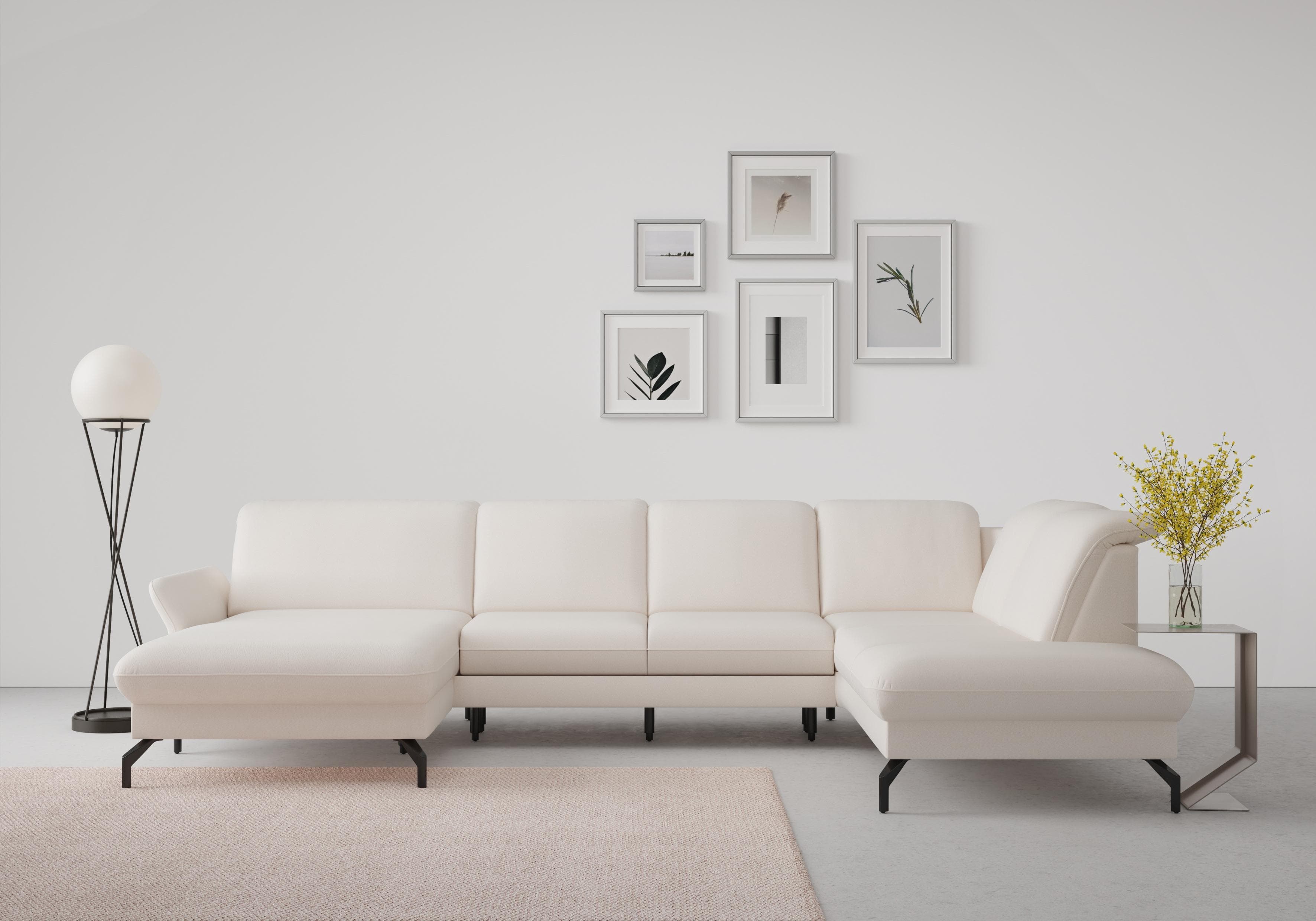 SIT & MORE Wohnlandschaft Fashion U-Form Creme Motorisch