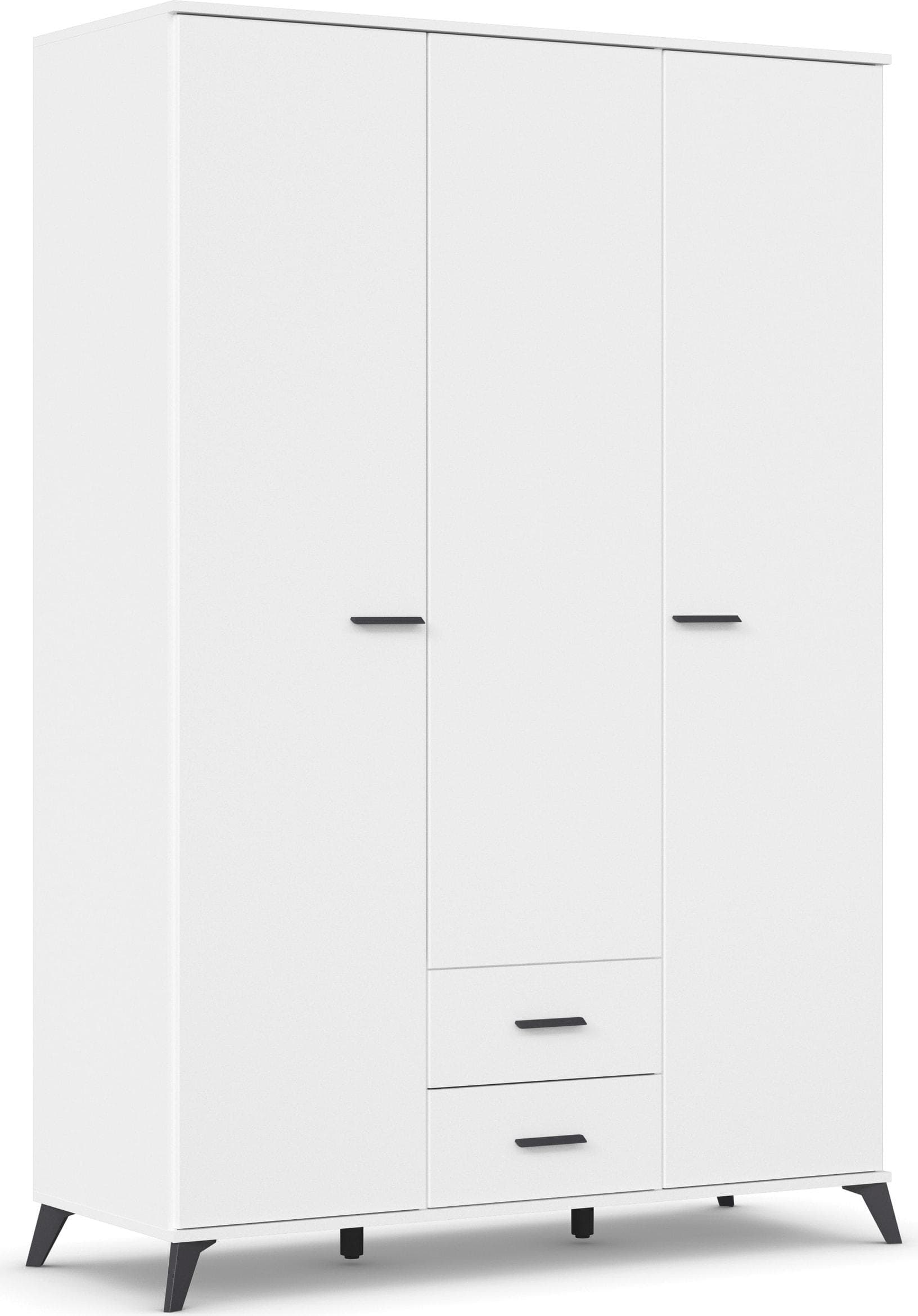 Rauch Lucena Drehtürenschrank Weiß Graumetallic