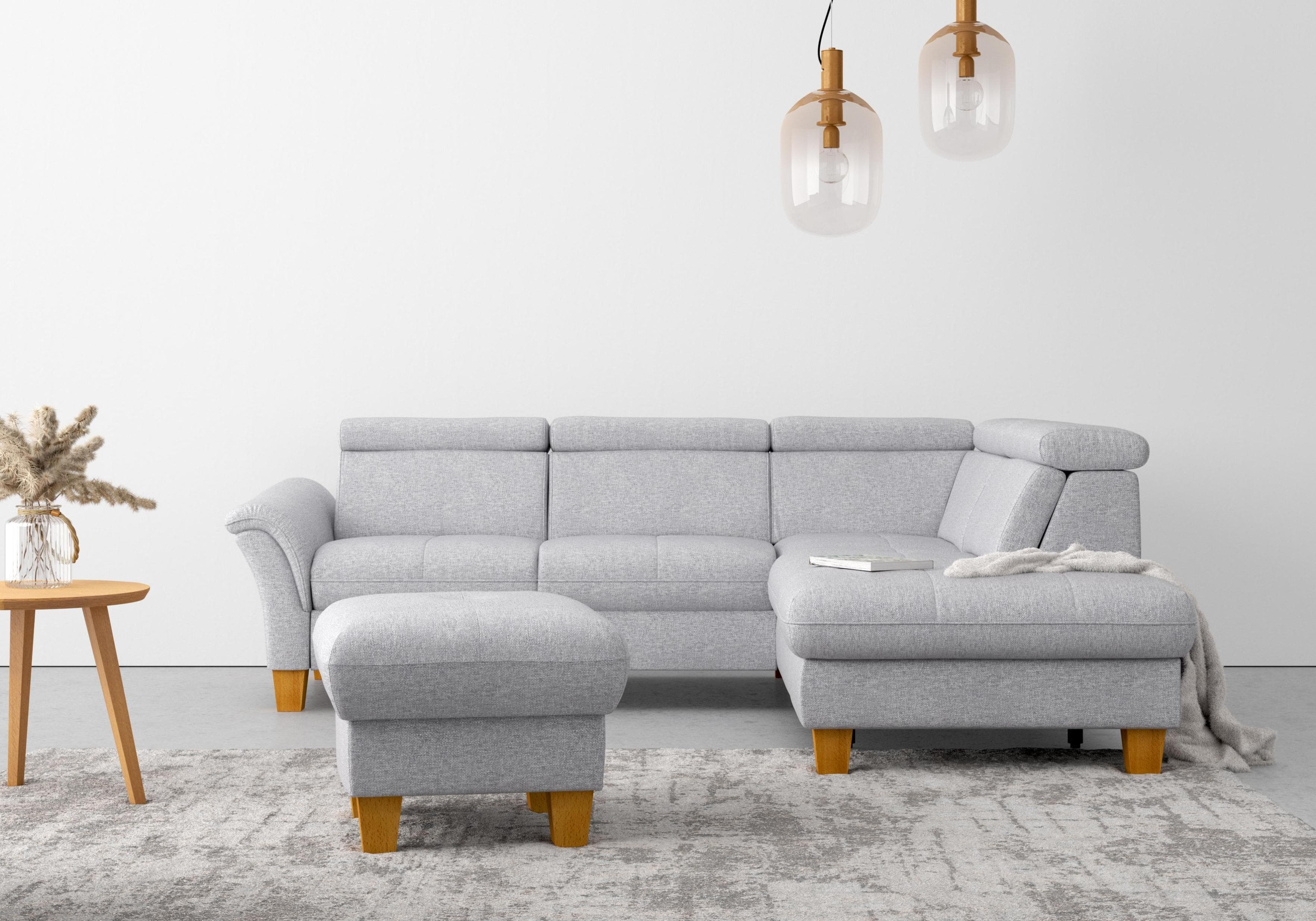 Home Affaire Ecksofa Lindgren L-Form Silber mit TV-Funktion