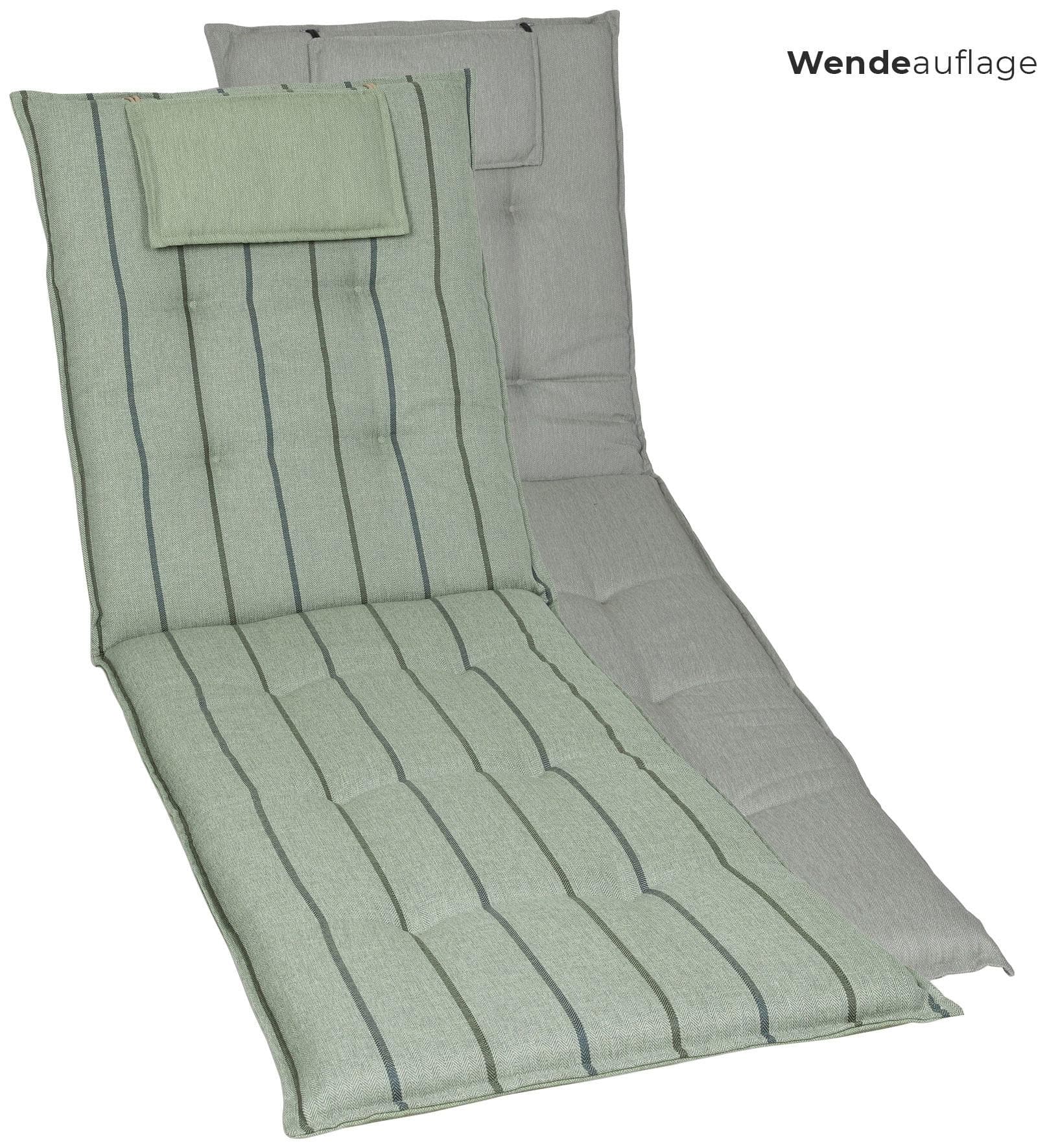 GO-DE Liegenauflage SENKA: UV-beständige Gartenauflage aus Olefin, Grün