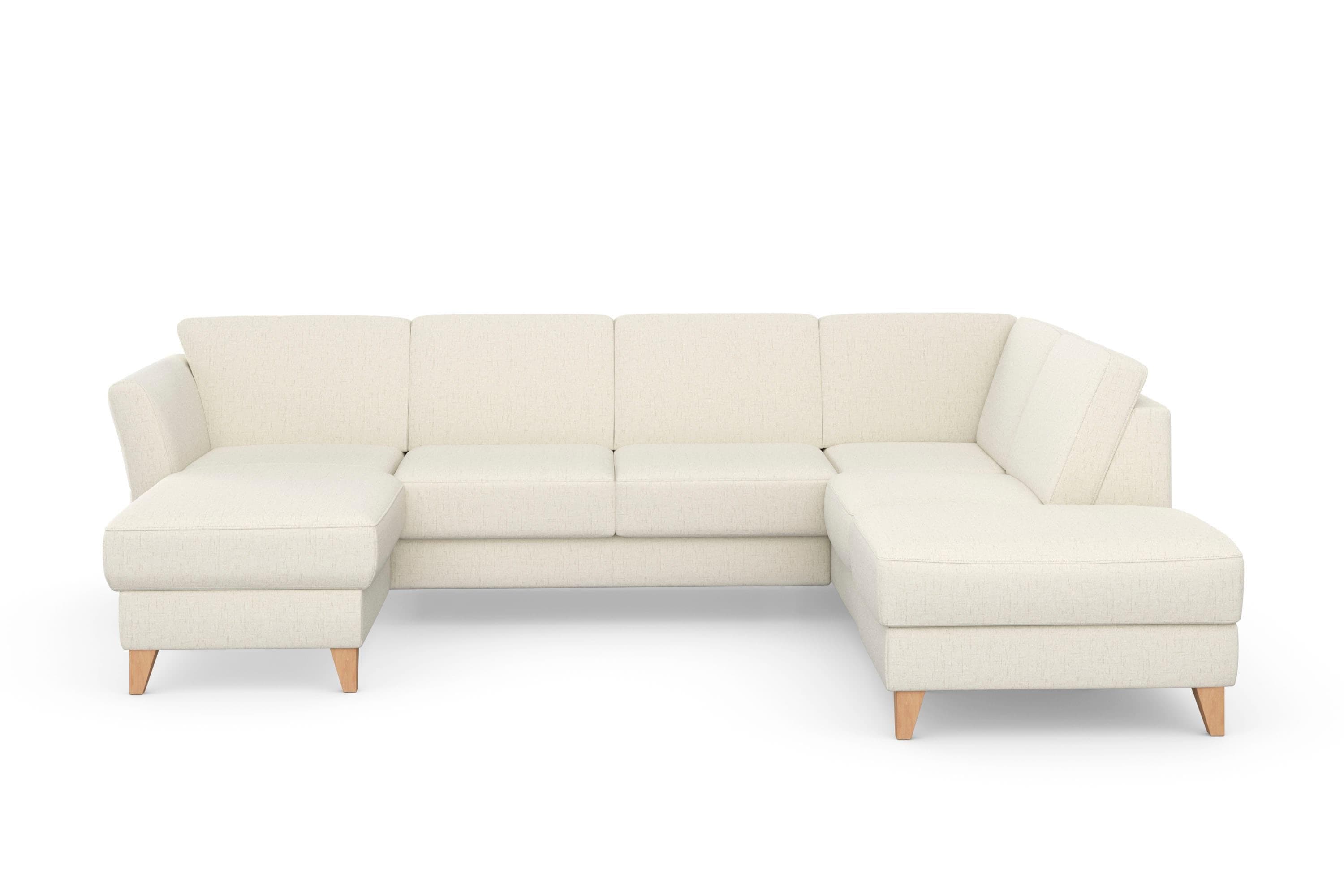 SIT & MORE Wohnlandschaft Visby U-Form Beige Polstermöbel