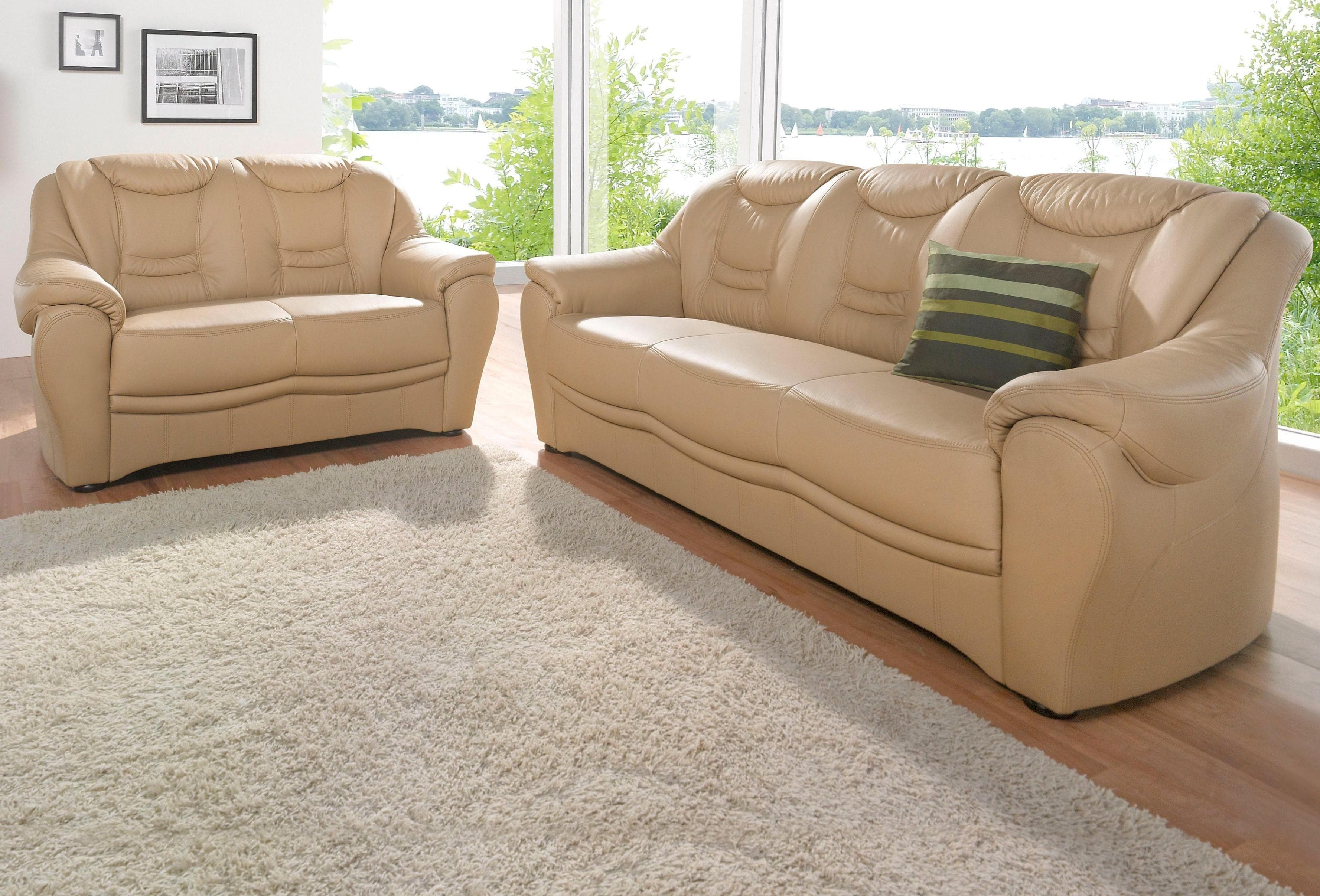 SIT & MORE Polstergarnitur Bansin 5-tlg. Braun NaturLEDER