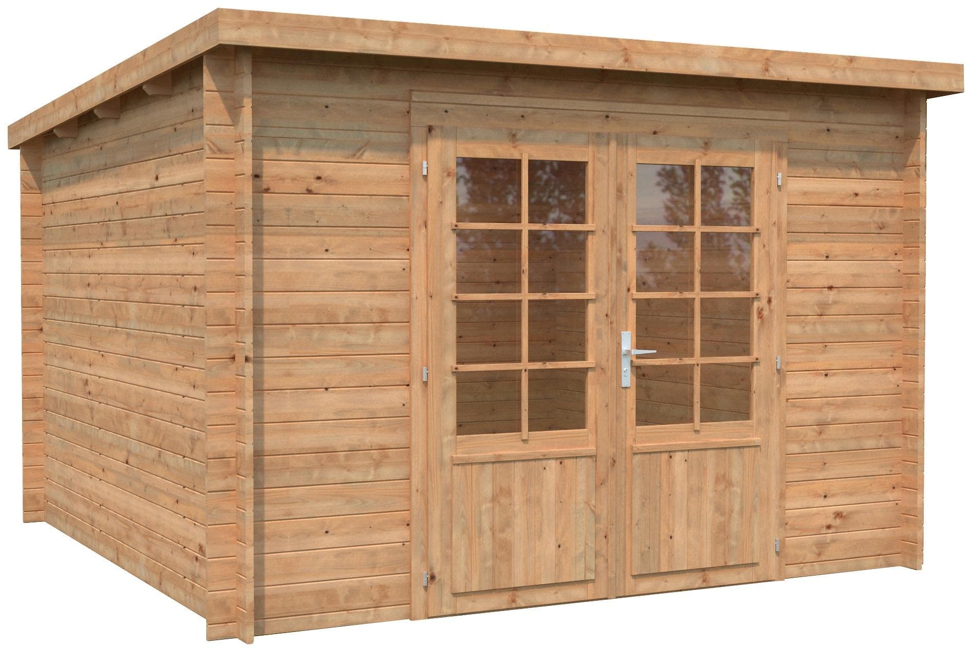 Gartenhaus PALMAKO Ella Blockbohlensystem Massivholz
