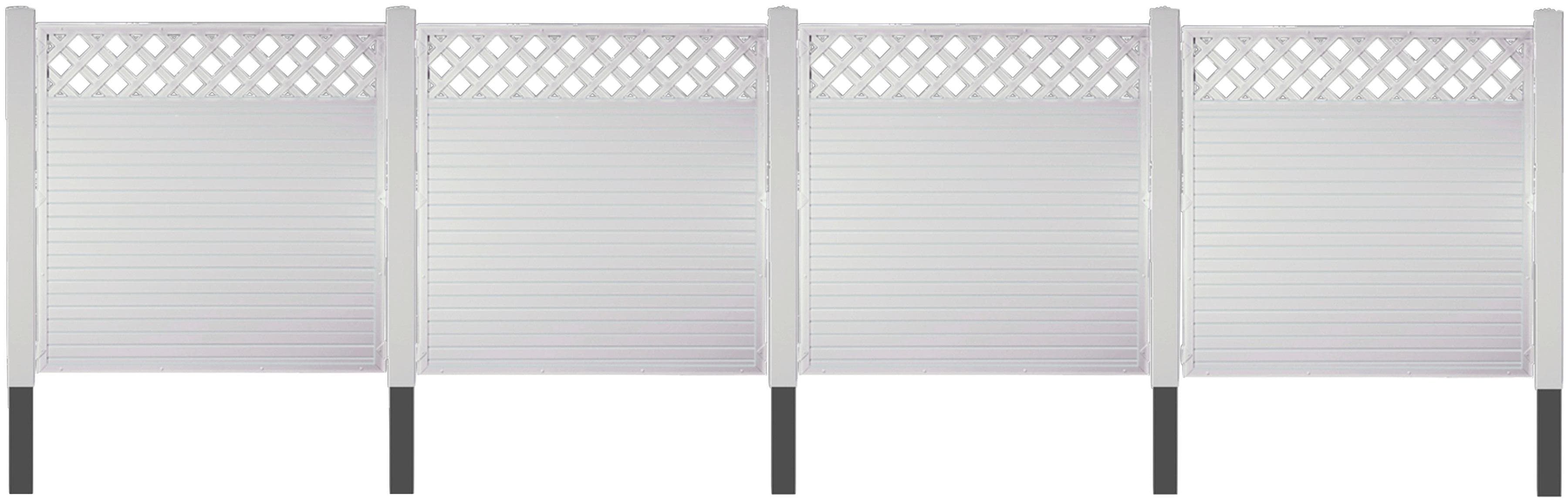 TETZNER & JENTZSCH LANGLEY 2 Sichtschutzelement Weiß PVC-Kunststoffzaun