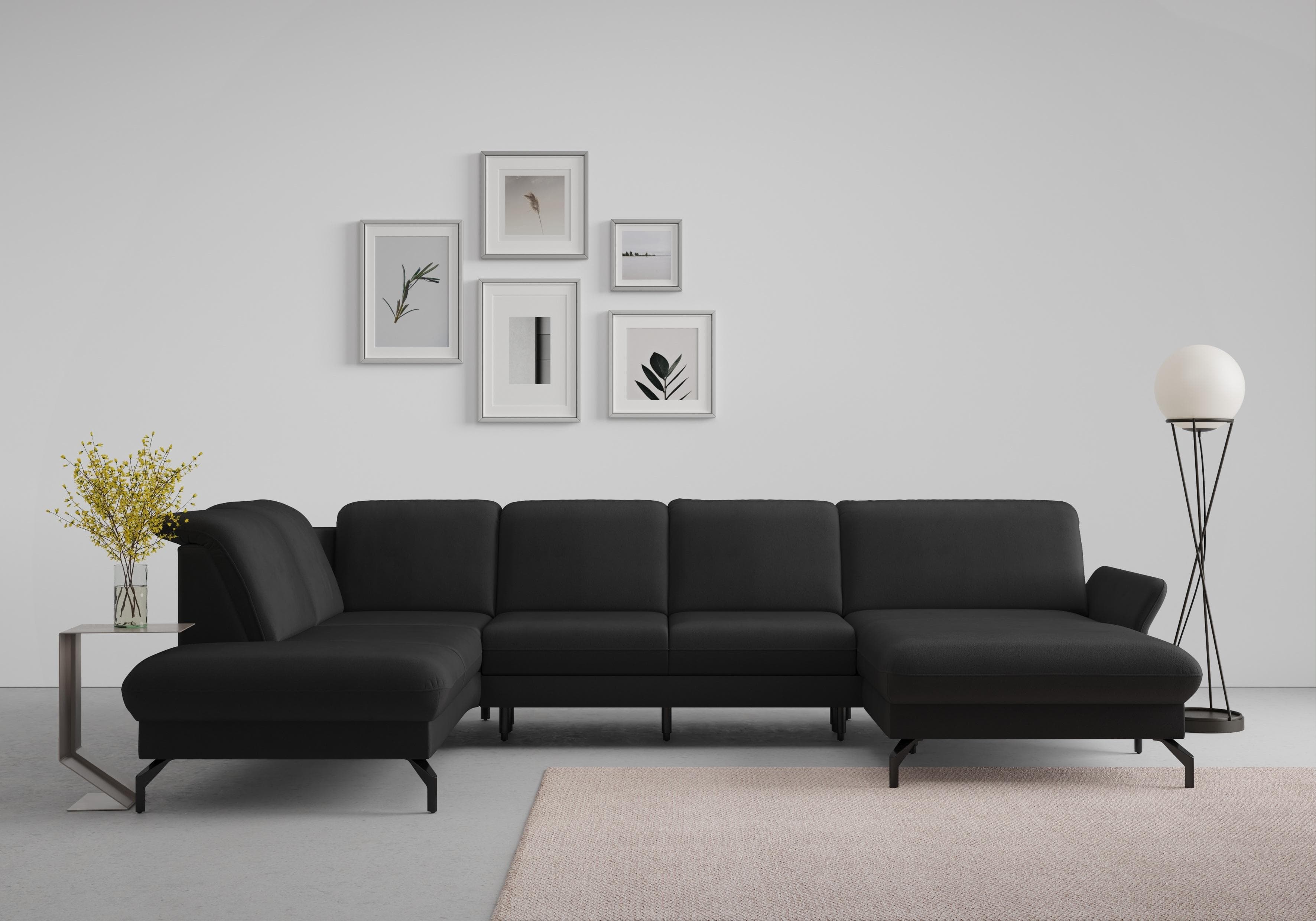 sit&more Wohnlandschaft Fashion U-Form - Motorisch, Metallfüße