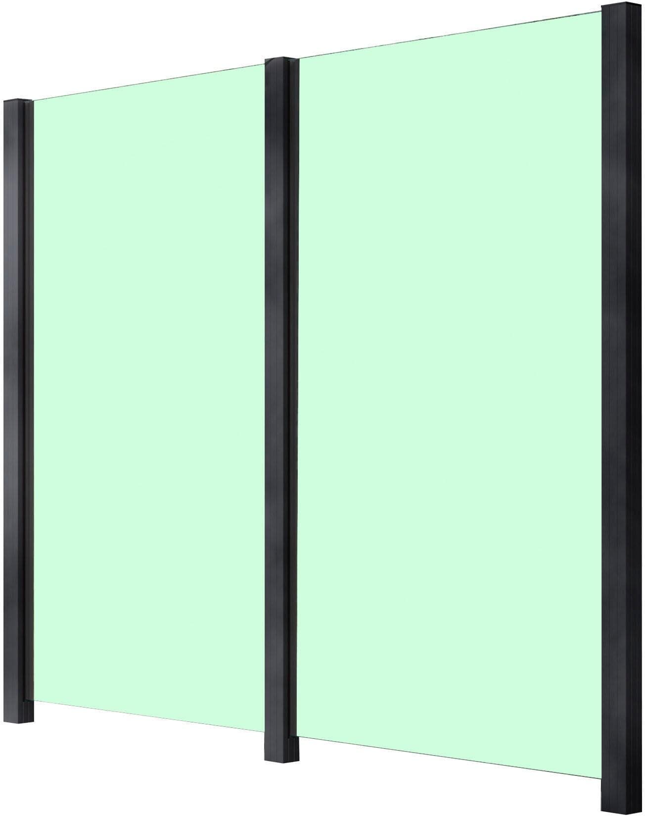 Zaun STAKET PRO Anthrazit Aluminium Glaszaun 2,21m