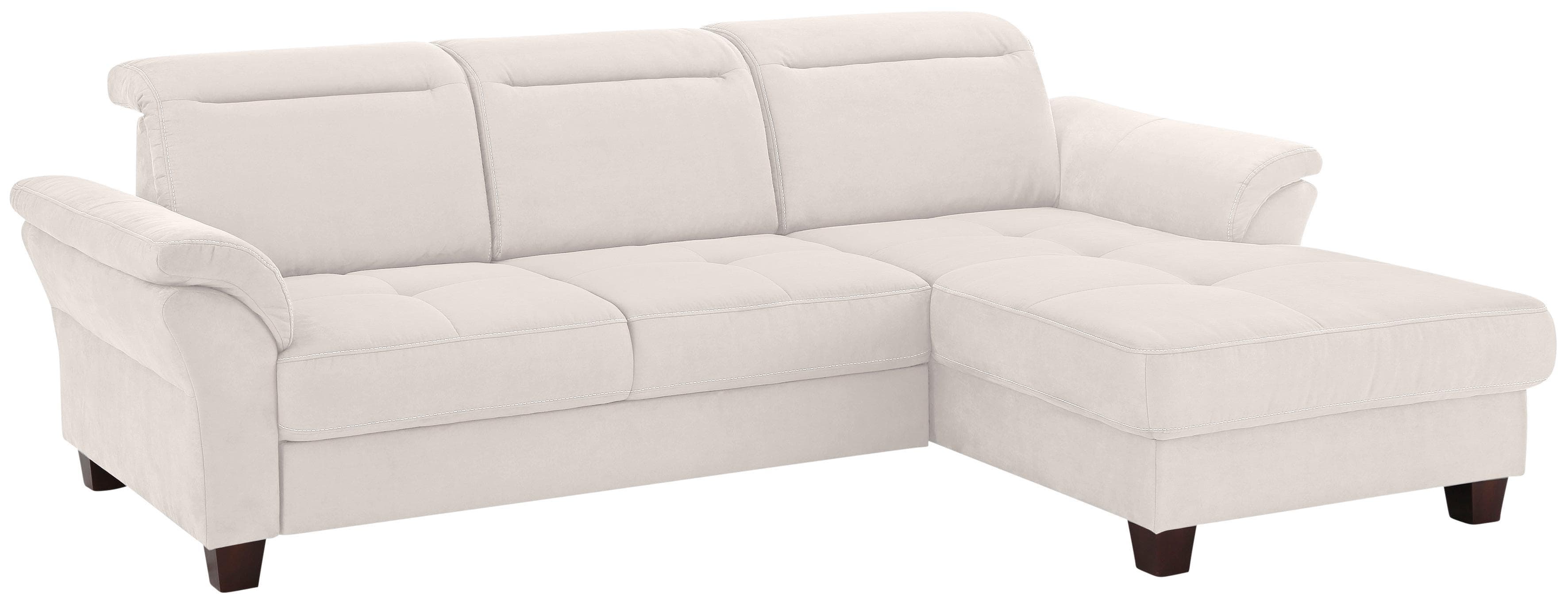 HOME AFFAIRE Ecksofa Solvei L-Form Beige mit Recamiere und Verstellfunktionen