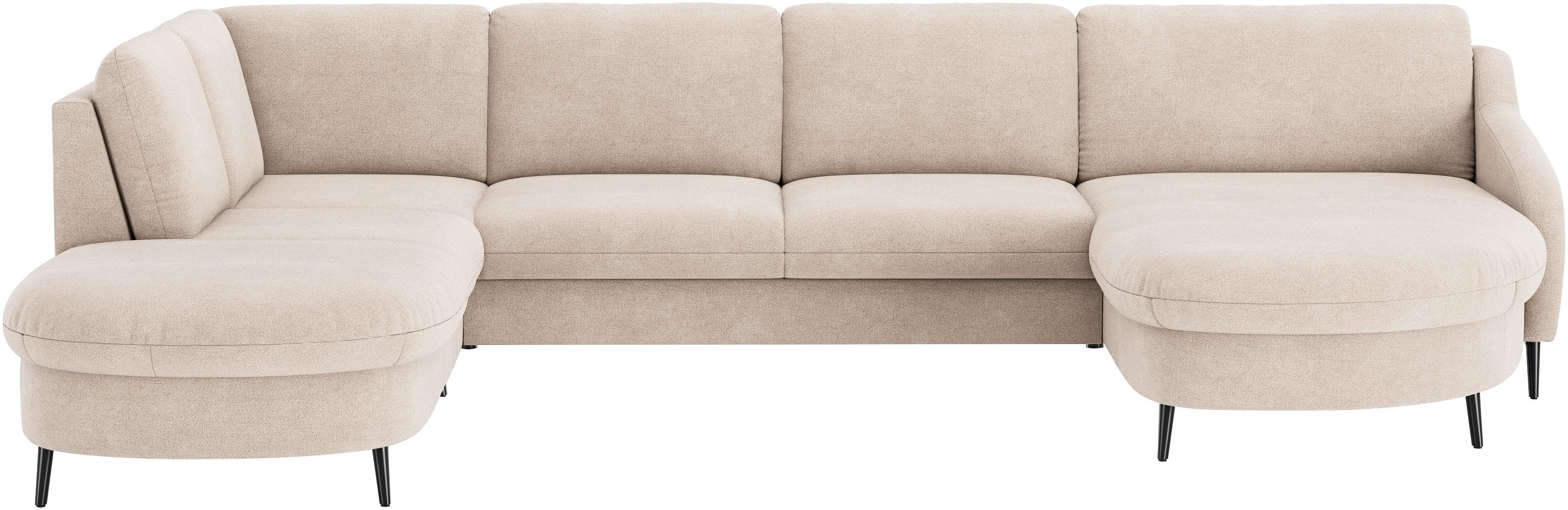 U-förmige Wohnlandschaft Soul mit Schlaffunktion & Stauraum