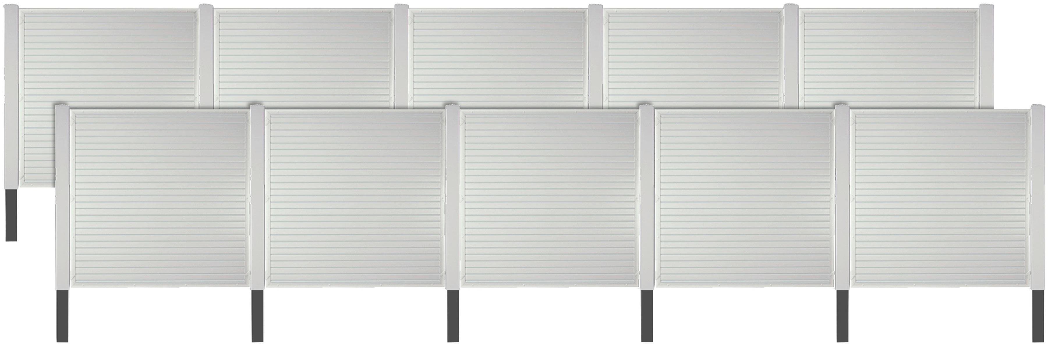 Elegantes Sichtschutzelement aus Aluminium und PVC
