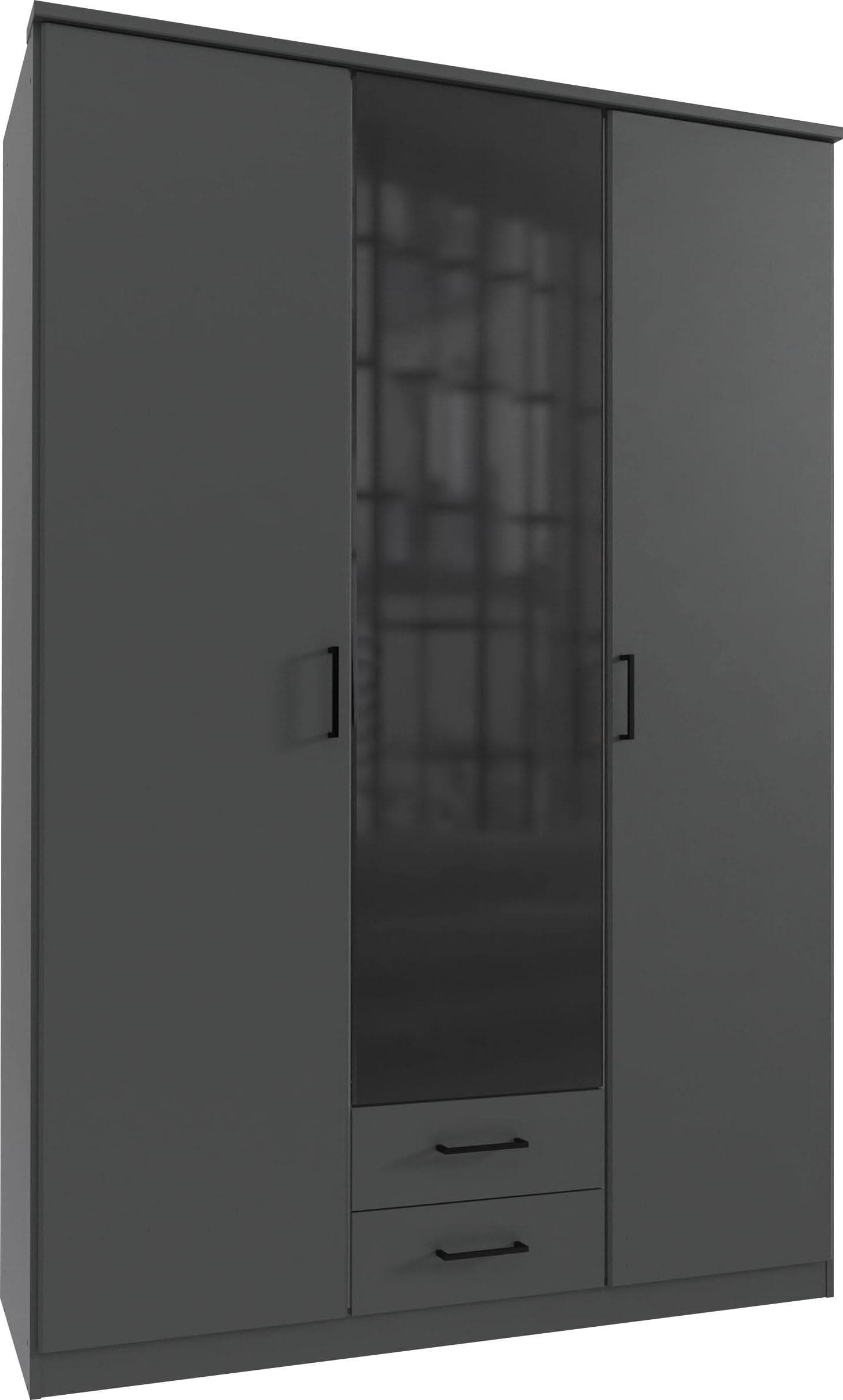 WIMEX Drehtürenschrank Soest Graphit Glas