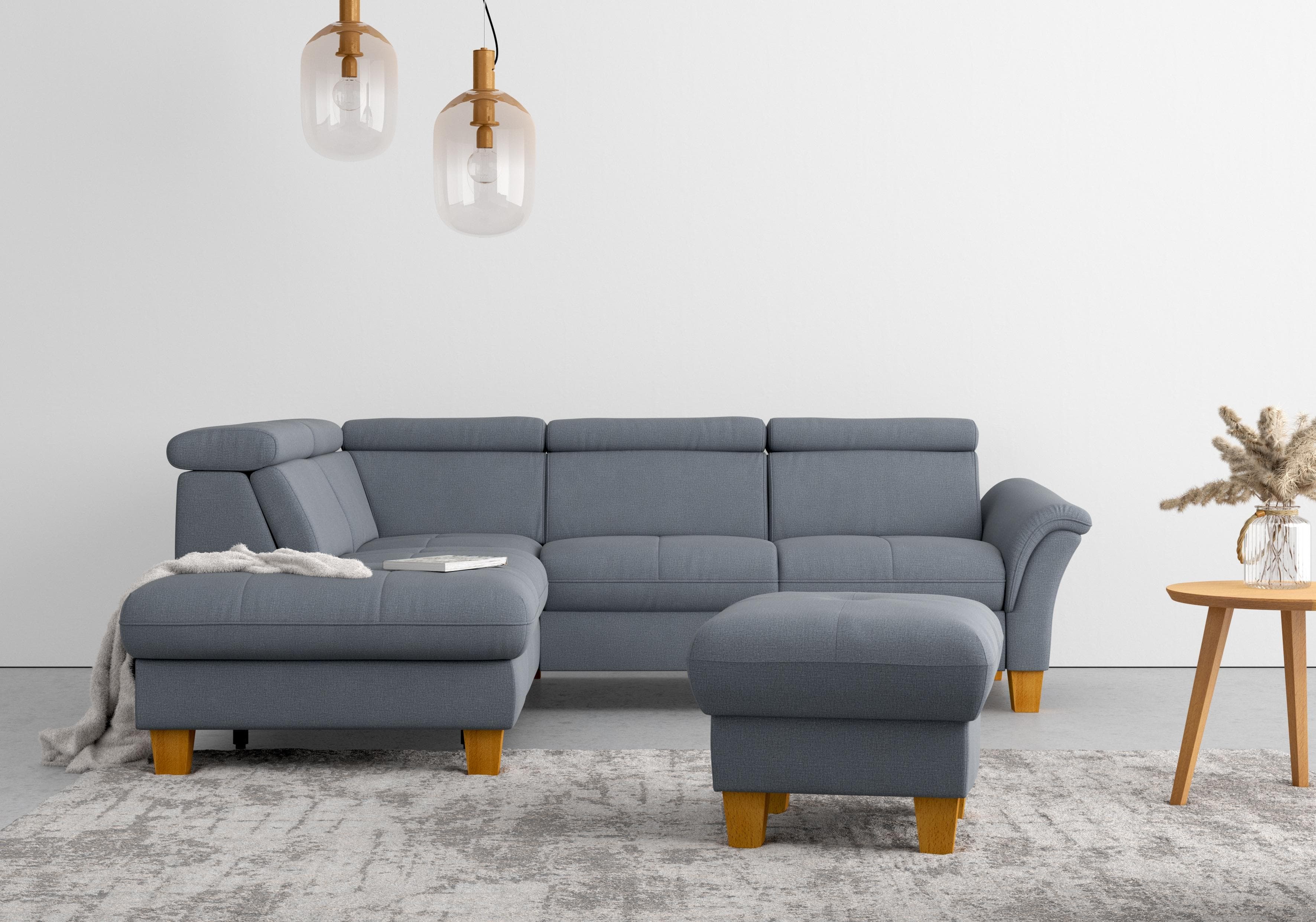 Home Affaire Ecksofa Lindgren L-Form Hellblau mit TV-Funktion