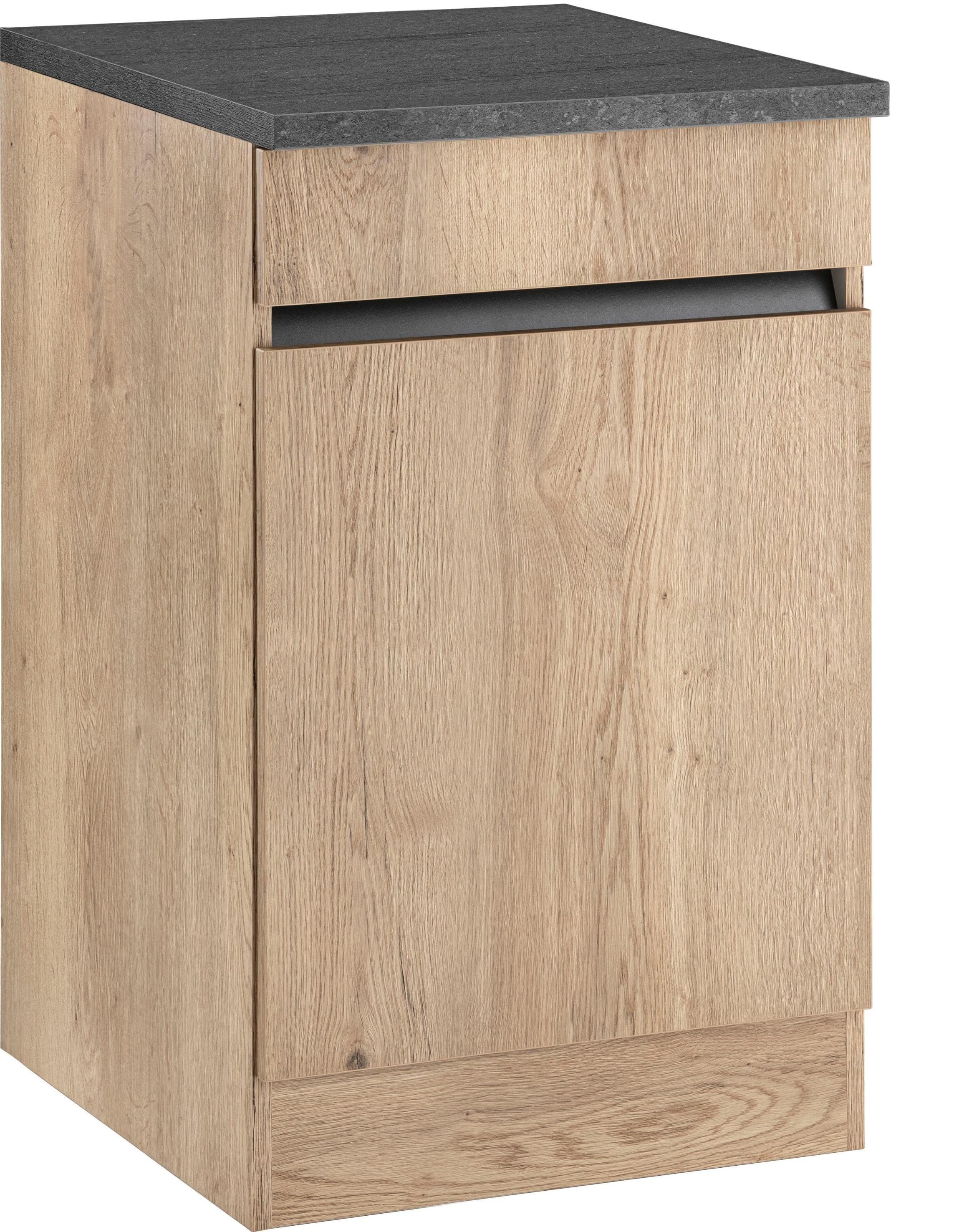 OPTIFIT Spülenschrank Roth Wildeiche Anthrazit 50cm