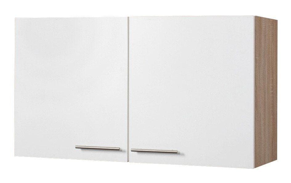 WIHO KÜCHEN Hängeschrank Montana Weiß Matt Eichefarben