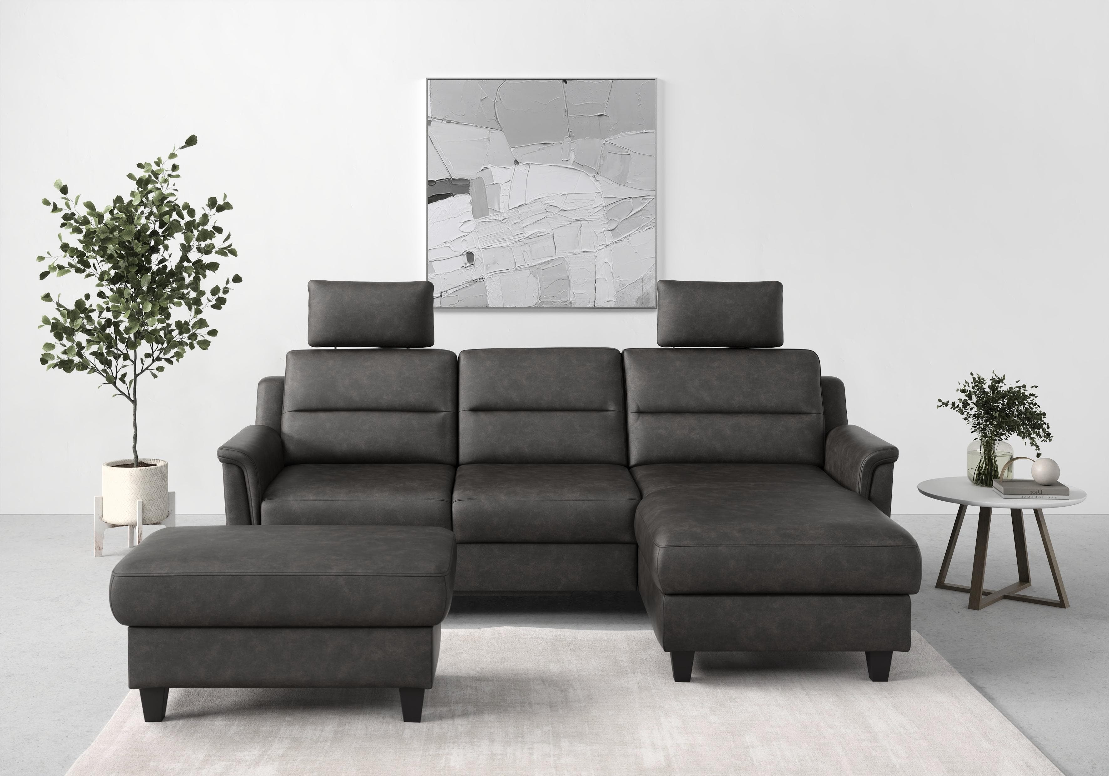 sit&more Ecksofa Farö L-Form, inklusive Federkern, wahlweise mit Bettfunktion und Bettkasten