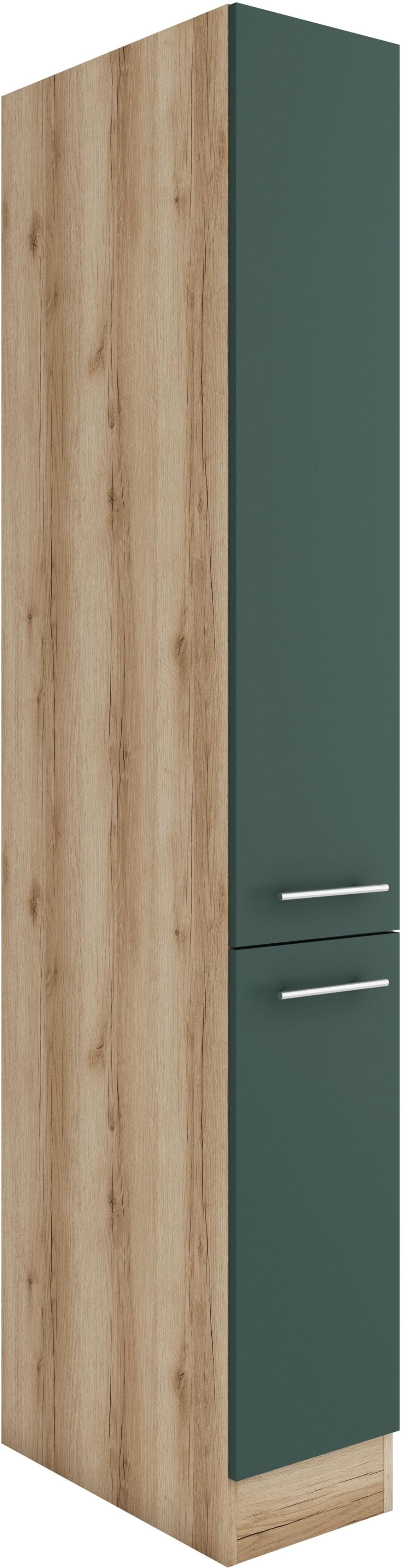 OPTIFIT Apothekerschrank Bella Steingrün Wildeiche Holzwerkstoff