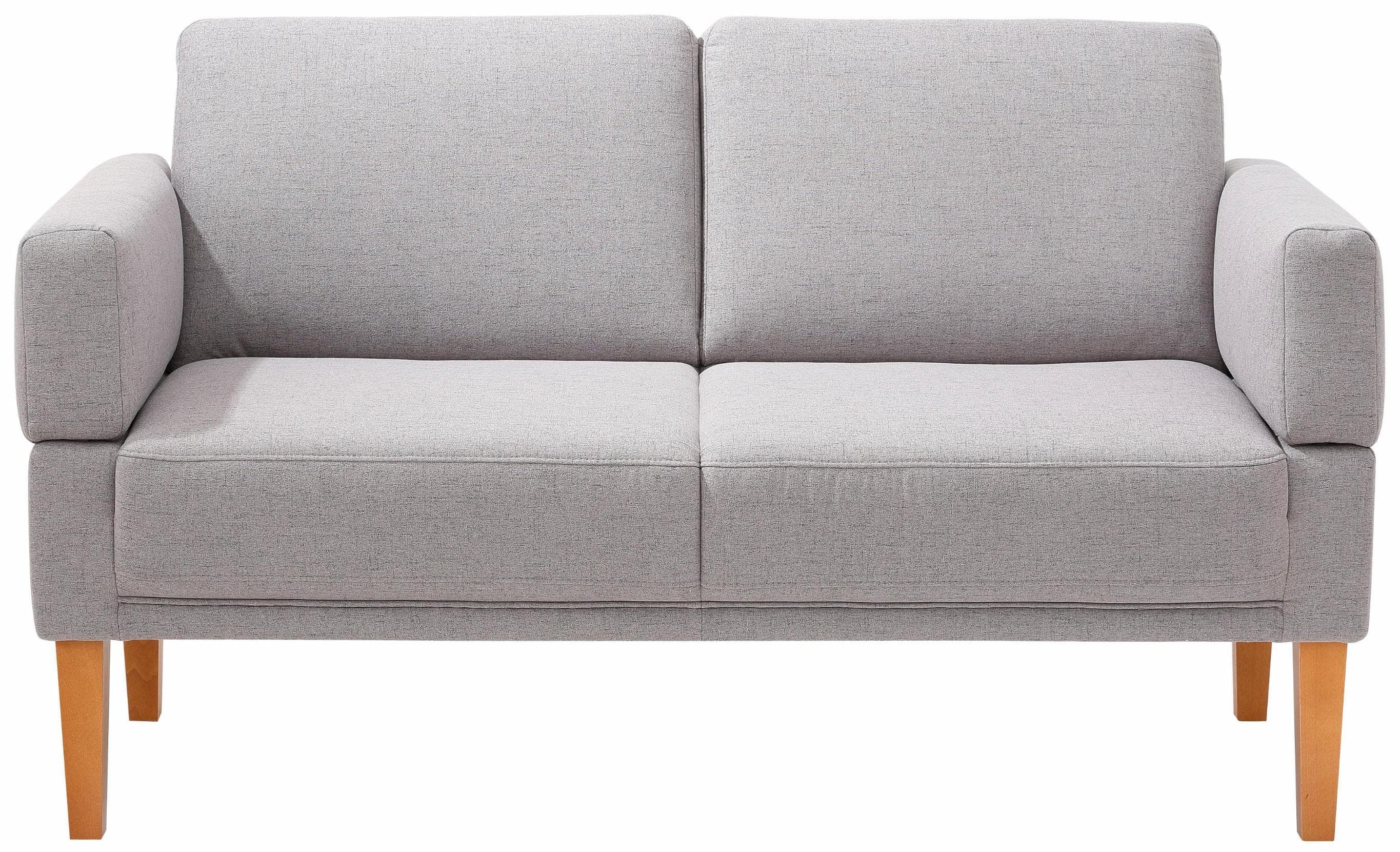 Home affaire Sofa Fehmarn Grau 2-Sitzer Strukturstoff