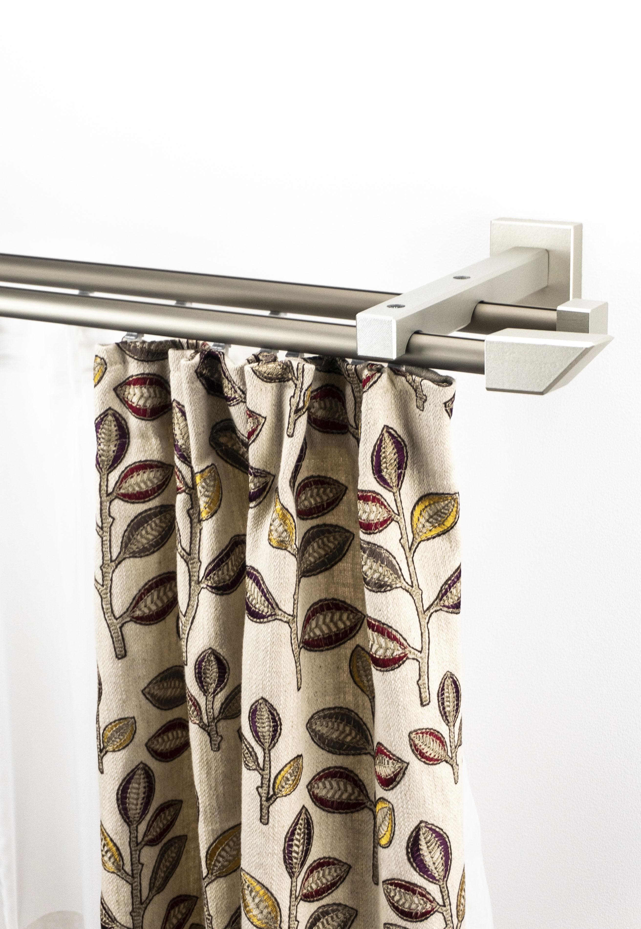 GARESA Quadros Innenlauf Gardinenschiene 2-läufig Chrom 470cm