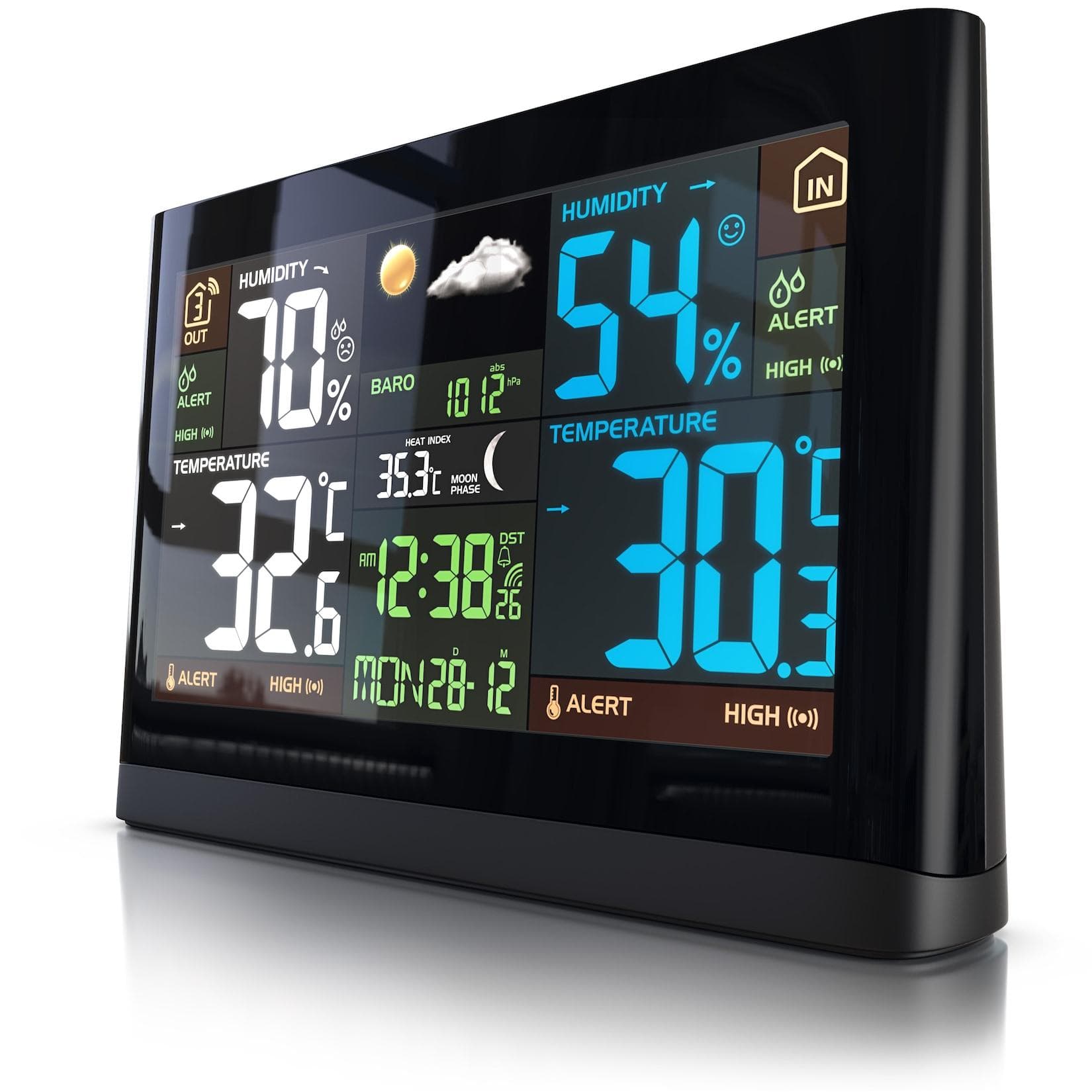 BEARWARE Funkwetterstation mit Außensensor und Wetterprognose