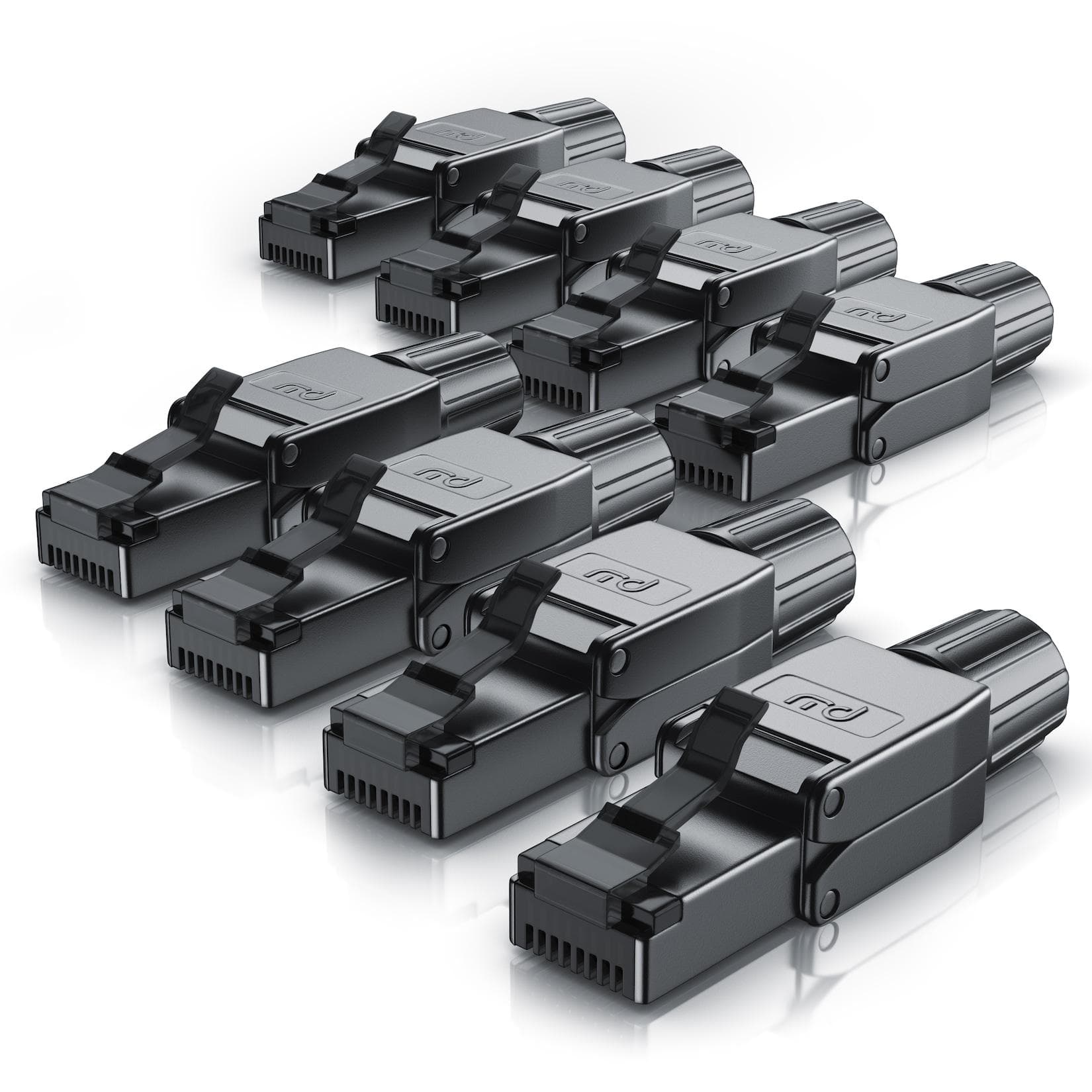 Primewire CAT 8 RJ45 Netzwerkstecker - 40 Gbit/s Schwarz
