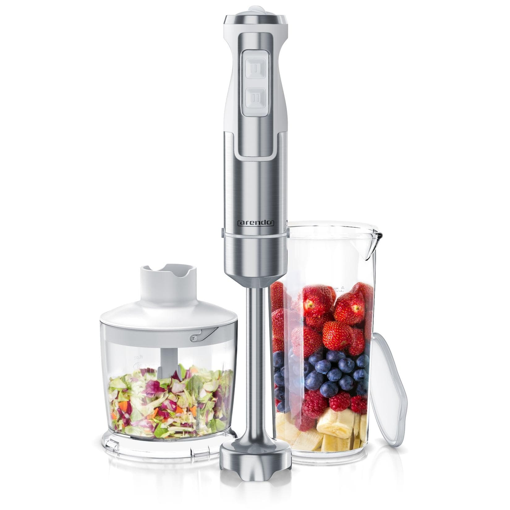Arendo Edelstahl Stabmixer Set 1000W mit Turbotaste
