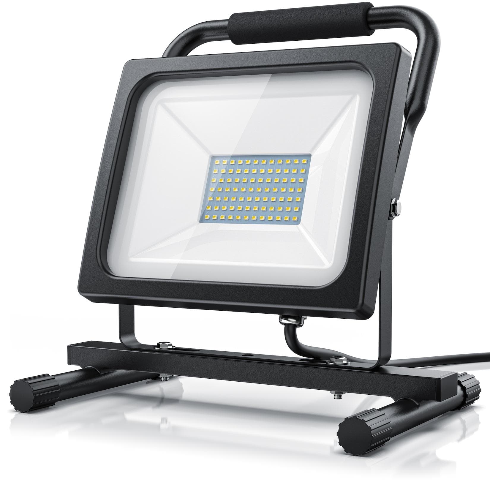 Brandson 60W LED Baustrahler Schwarz - 6000 Lumen Arbeitsleuchte