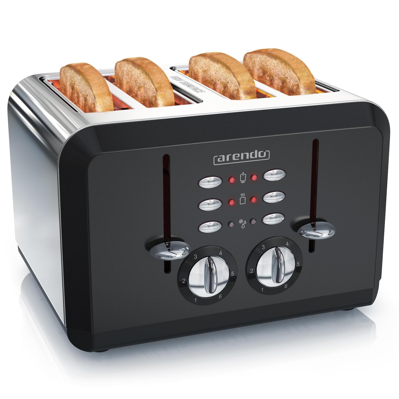Arendo Automatik Toaster 4 Scheiben Edelstahl