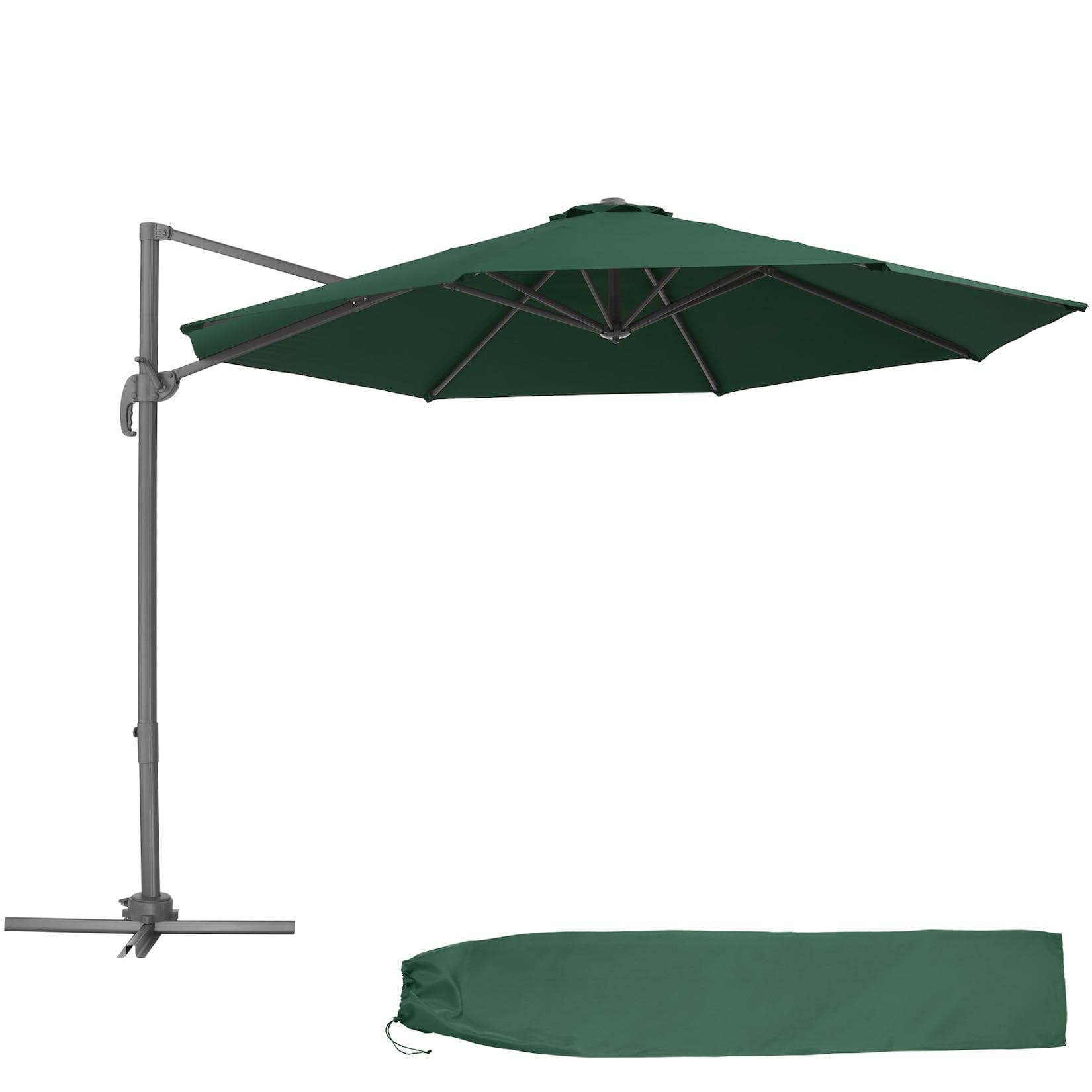 TecTake Sonnenschirm 300 cm mit 6 Neigungsstufen und UV-Schutz 50+