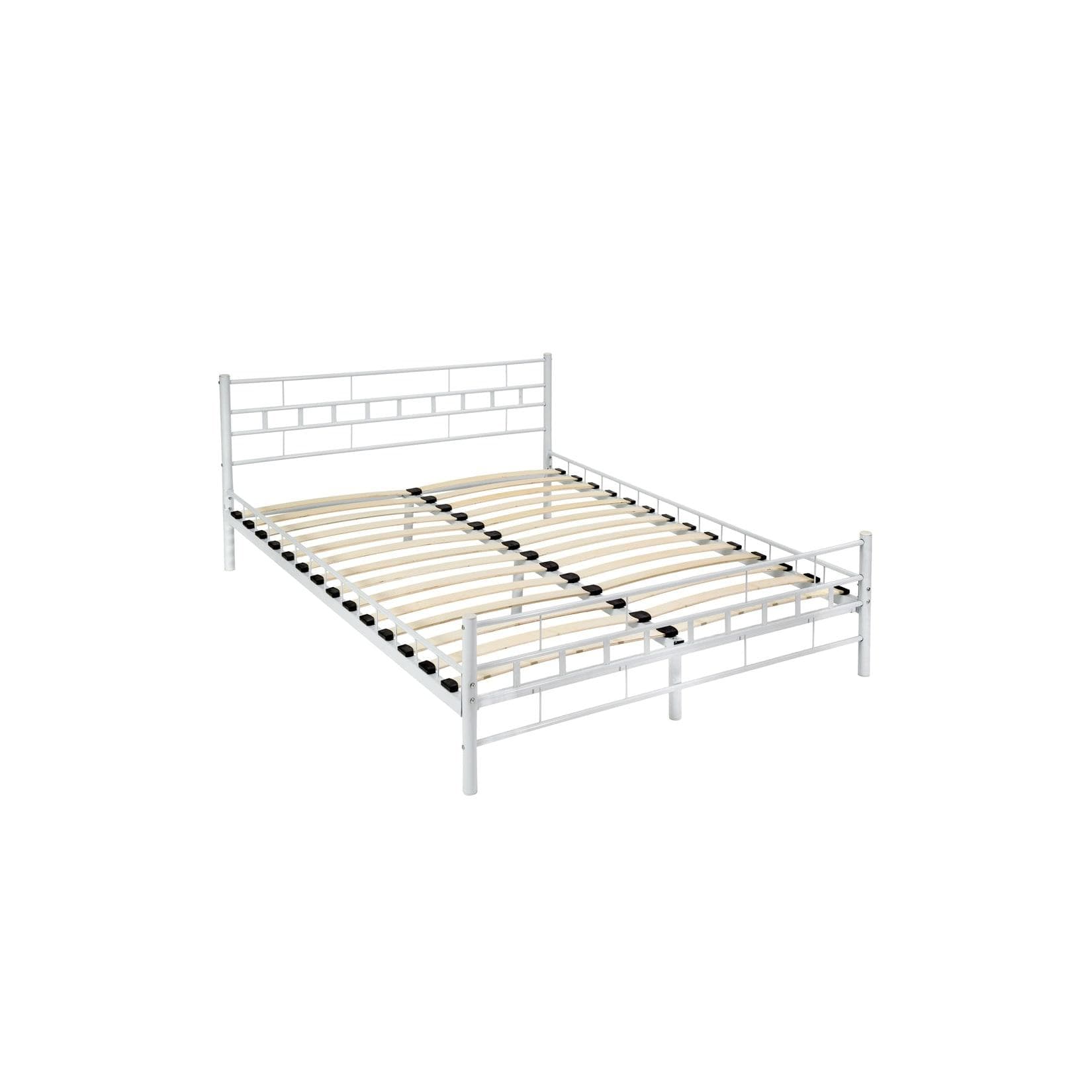 TecTake Metallbett 140x200 cm Robustes Stahlgestell Schwarz
