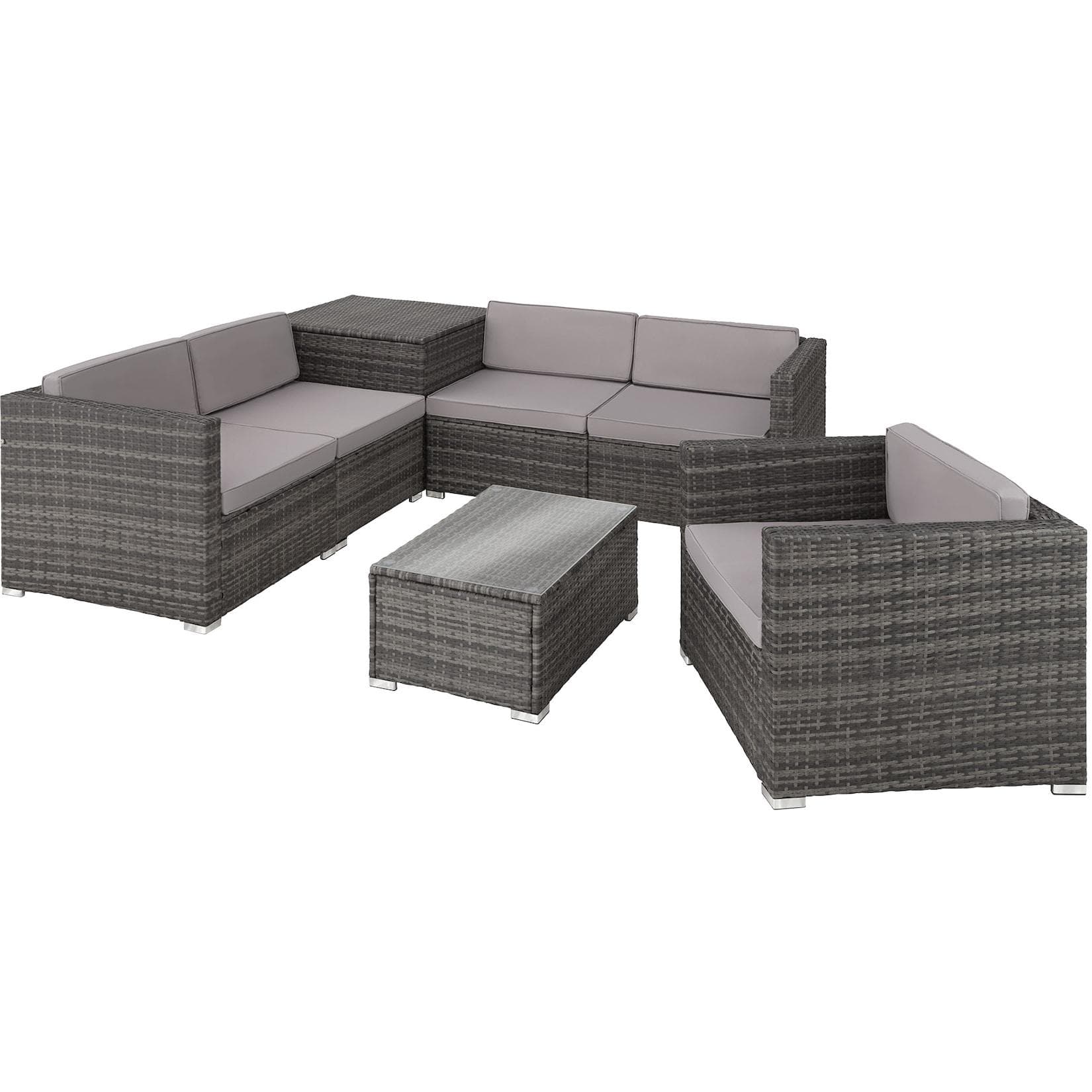 Rattan Loungeset für 5 Personen