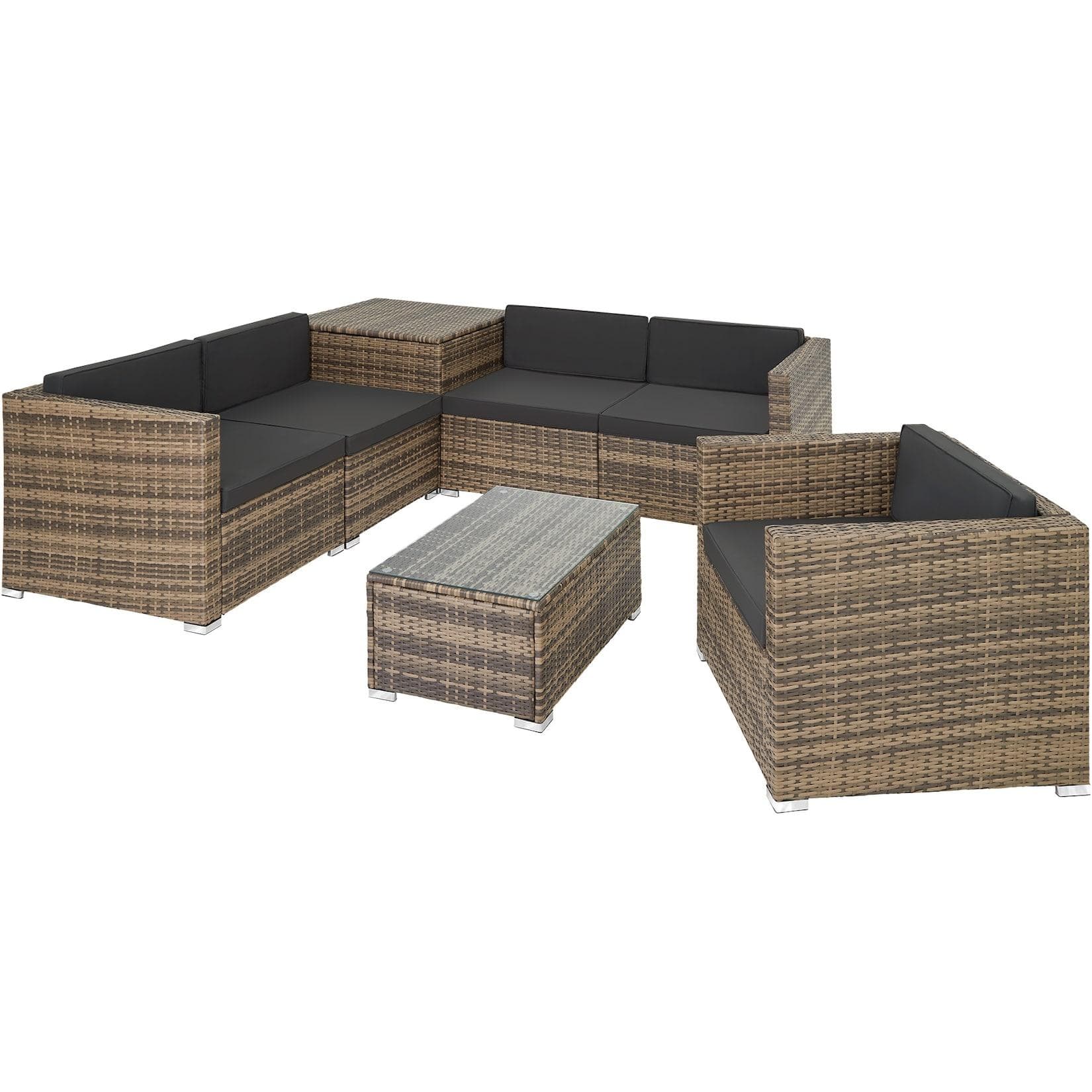 Rattan Loungeset für 5 Personen