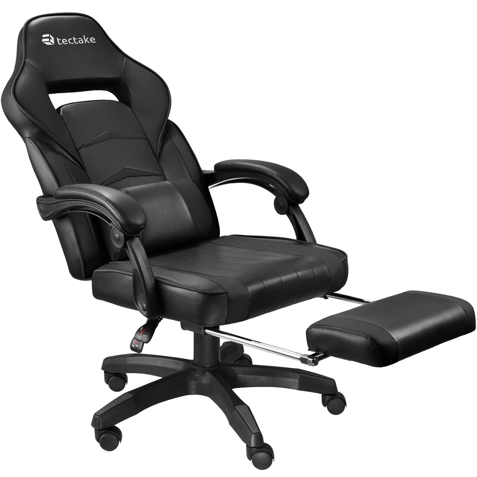 Ergonomischer Gaming-Stuhl mit Fußstütze und verstellbarer Rückenlehne