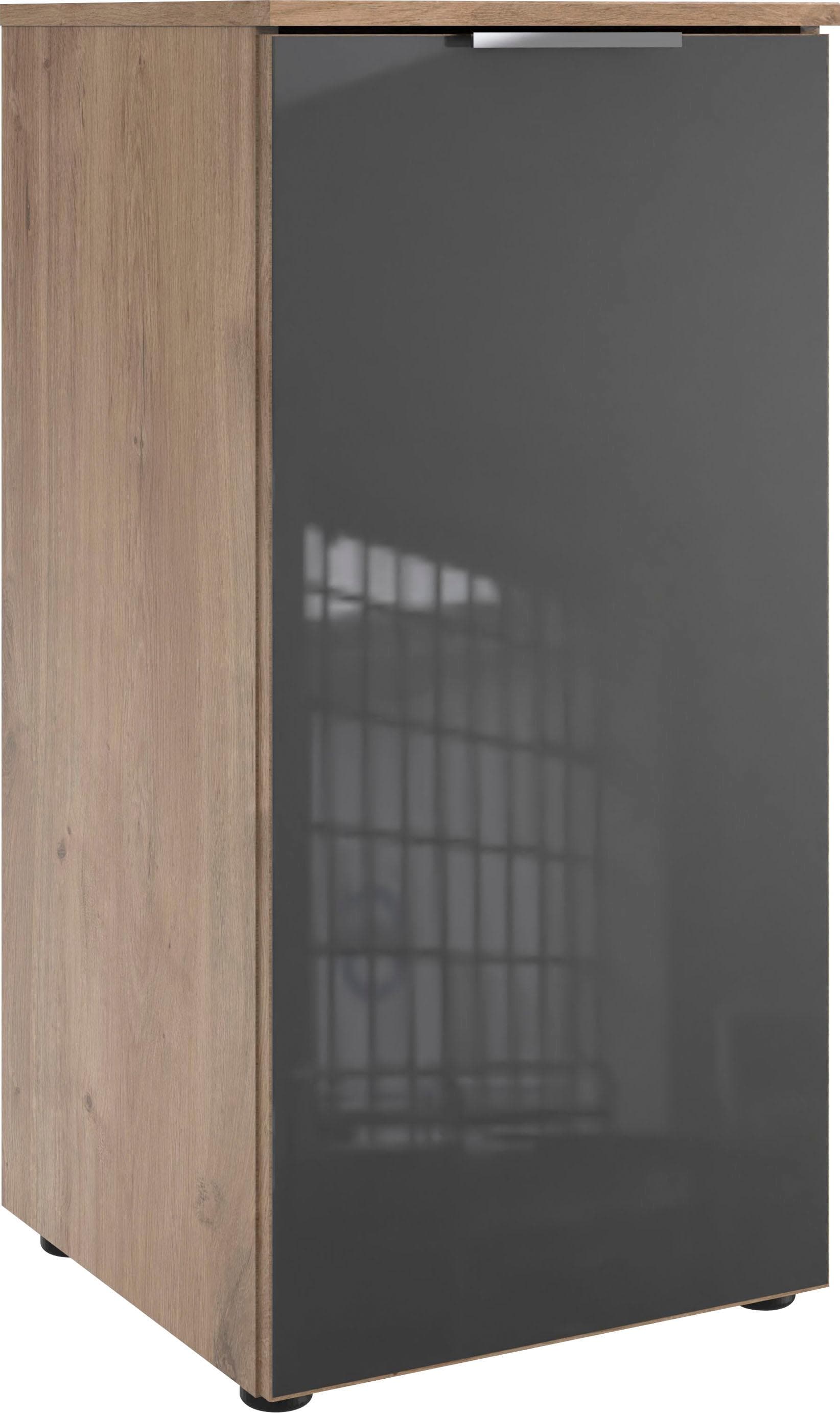 WIMEX Kommode Level36 C Grau Glas Grau Holzwerkstoff Soft-Close
