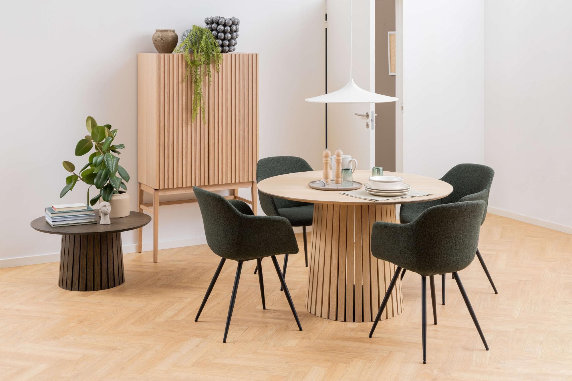 ACTONA GROUP Christo Esstisch Rund Eiche Weiss