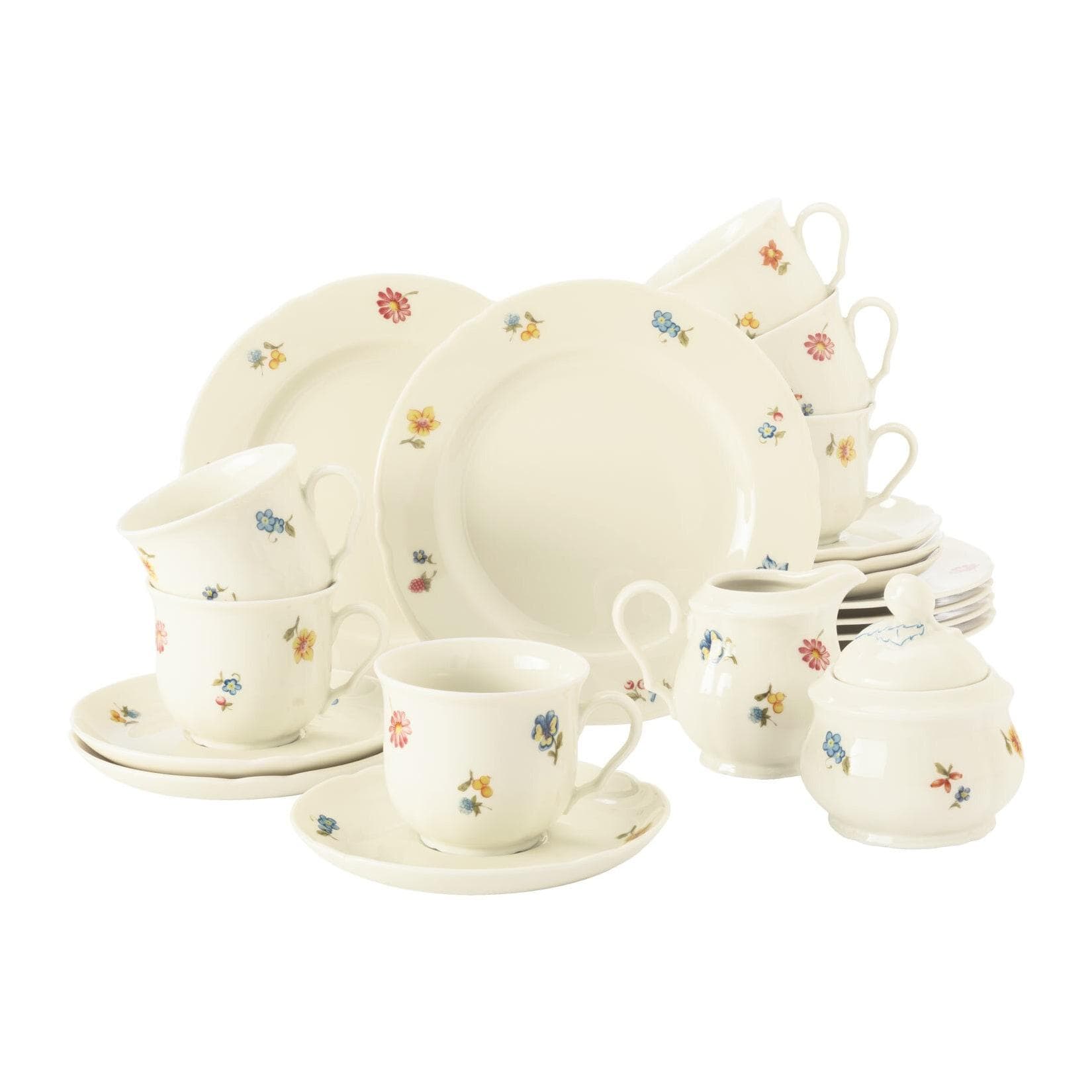 Seltmann Weiden Kaffeeservice Marieluise Elfenbein 20-teilig Porzellan