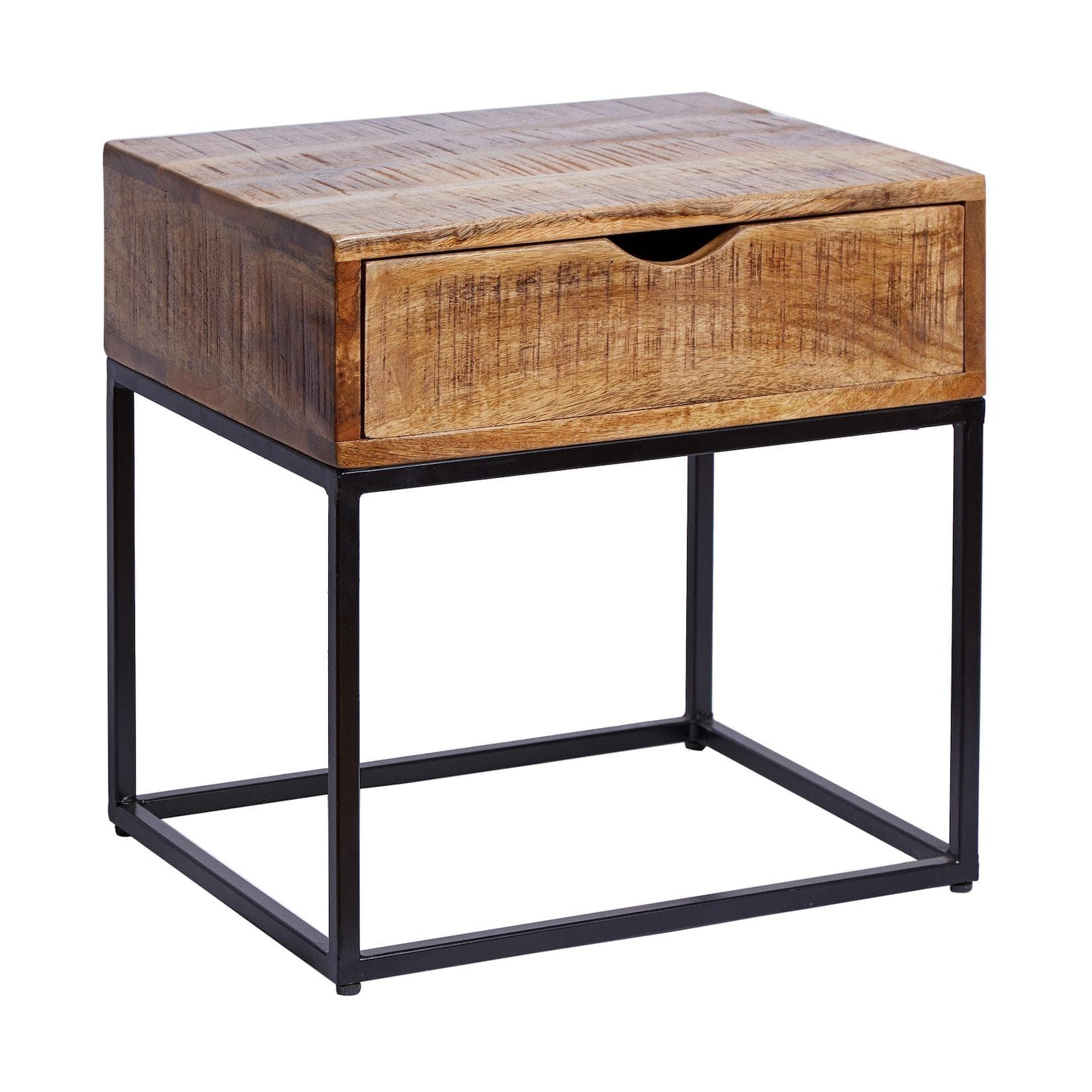 riess-ambiente Nachttisch IRON CRAFT 45cm Mangoholz Industrial