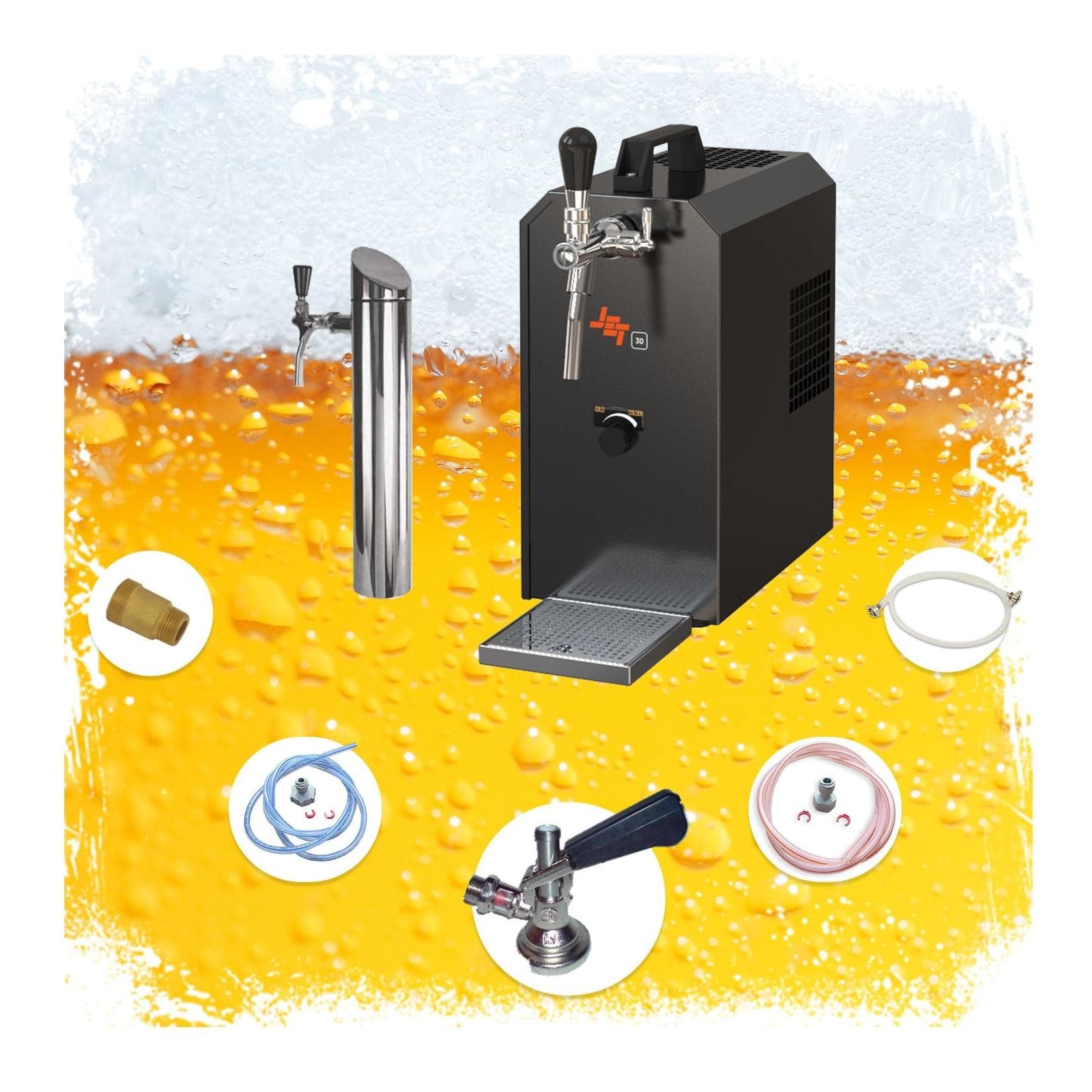 ich-zapfe Untertheken Komplett Set Zapfanlage JET 30K