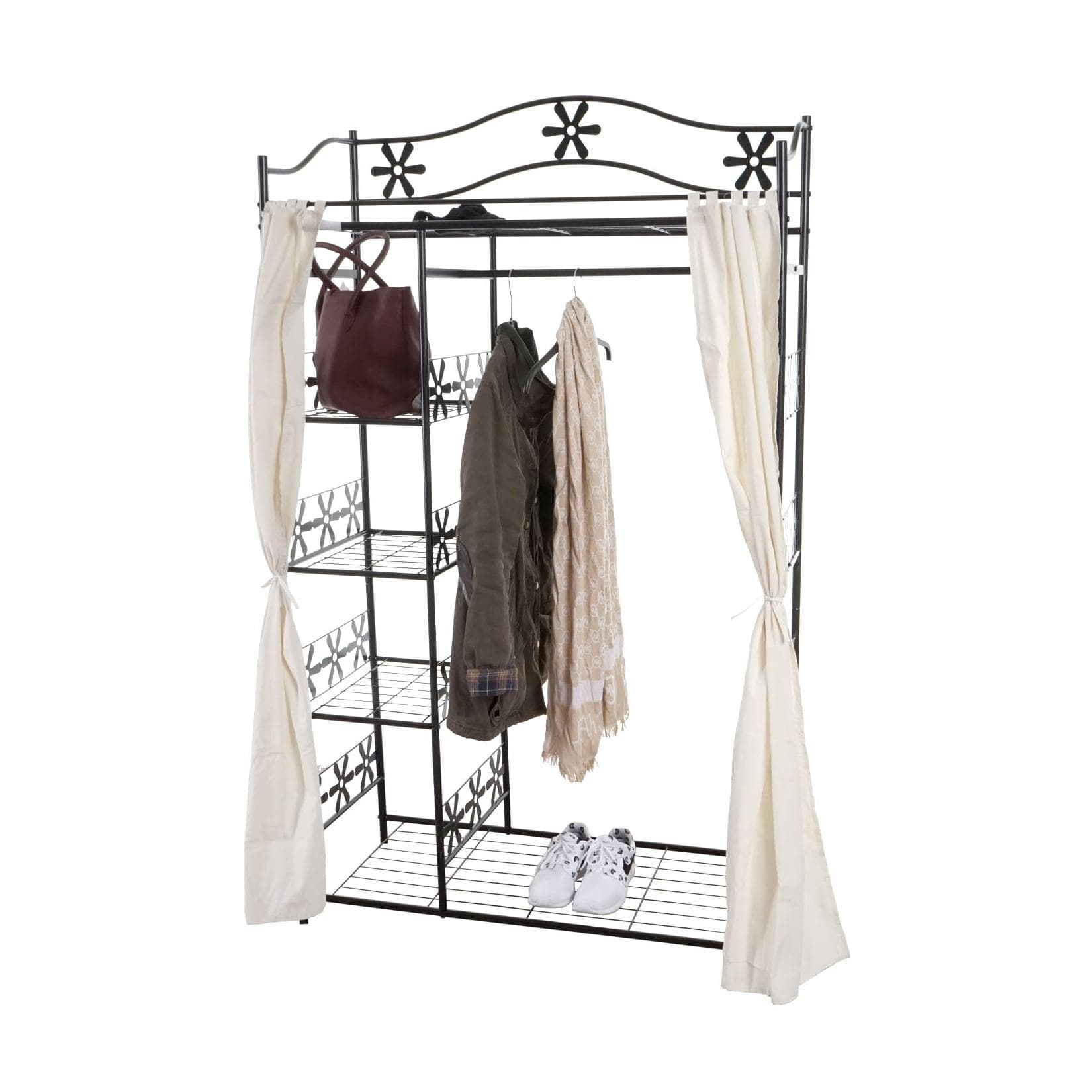 MCW Metall-Garderobe Bern mit Vorhang