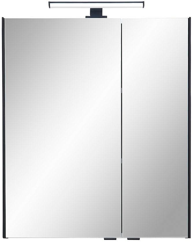 Badezimmerschrank Riviera Eiche Quer, Braun, 60x70x20 cm