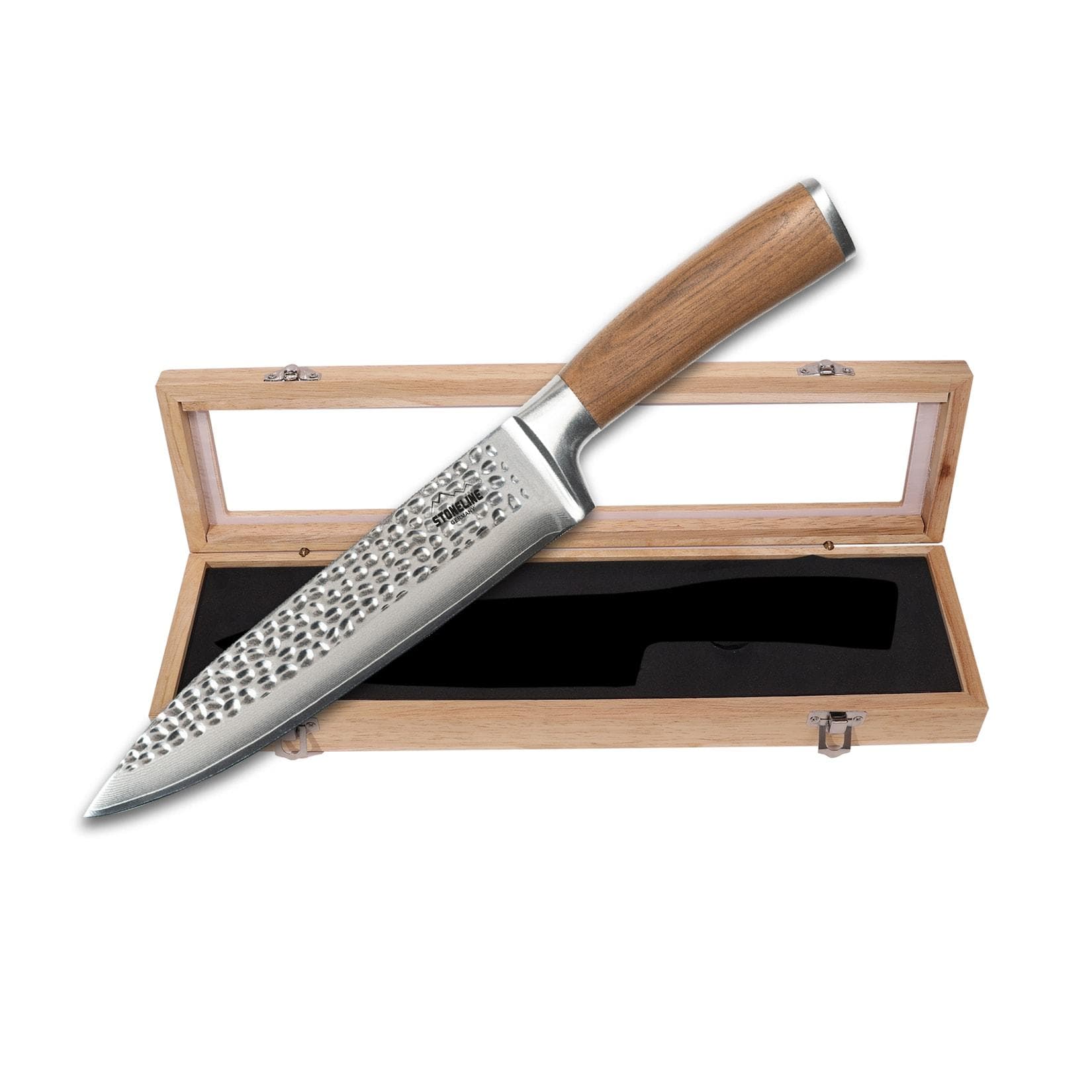 STONELINE® Hammerschlag Kochmesser 34 cm Damaszenerstahl