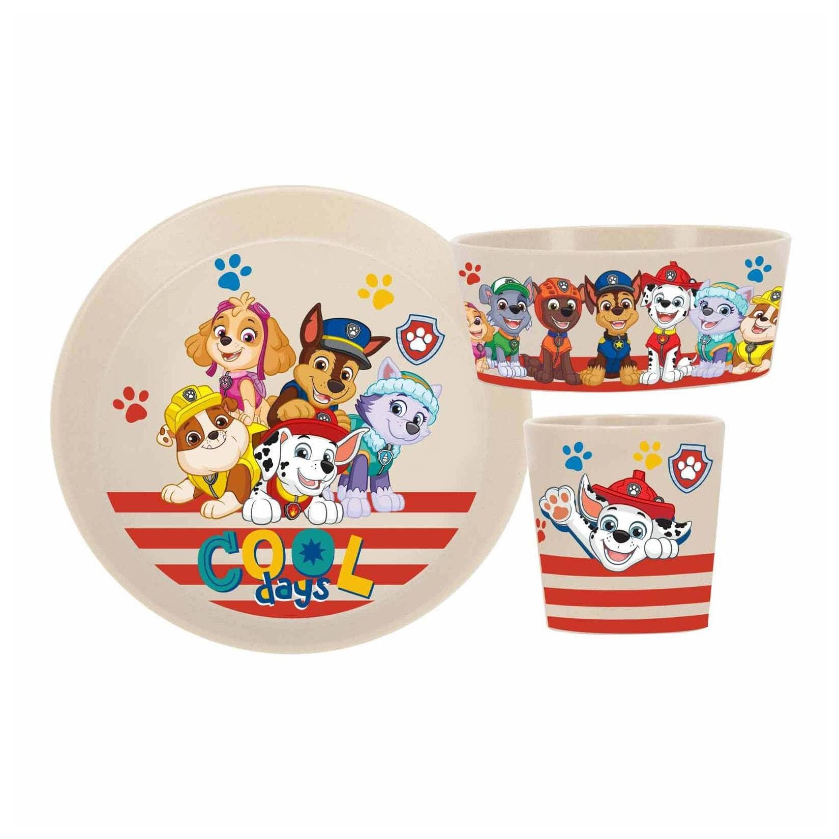 Koziol Kindergeschirr-Set CONNECT PAW PATROL Beige 3-tlg. Kunststoff