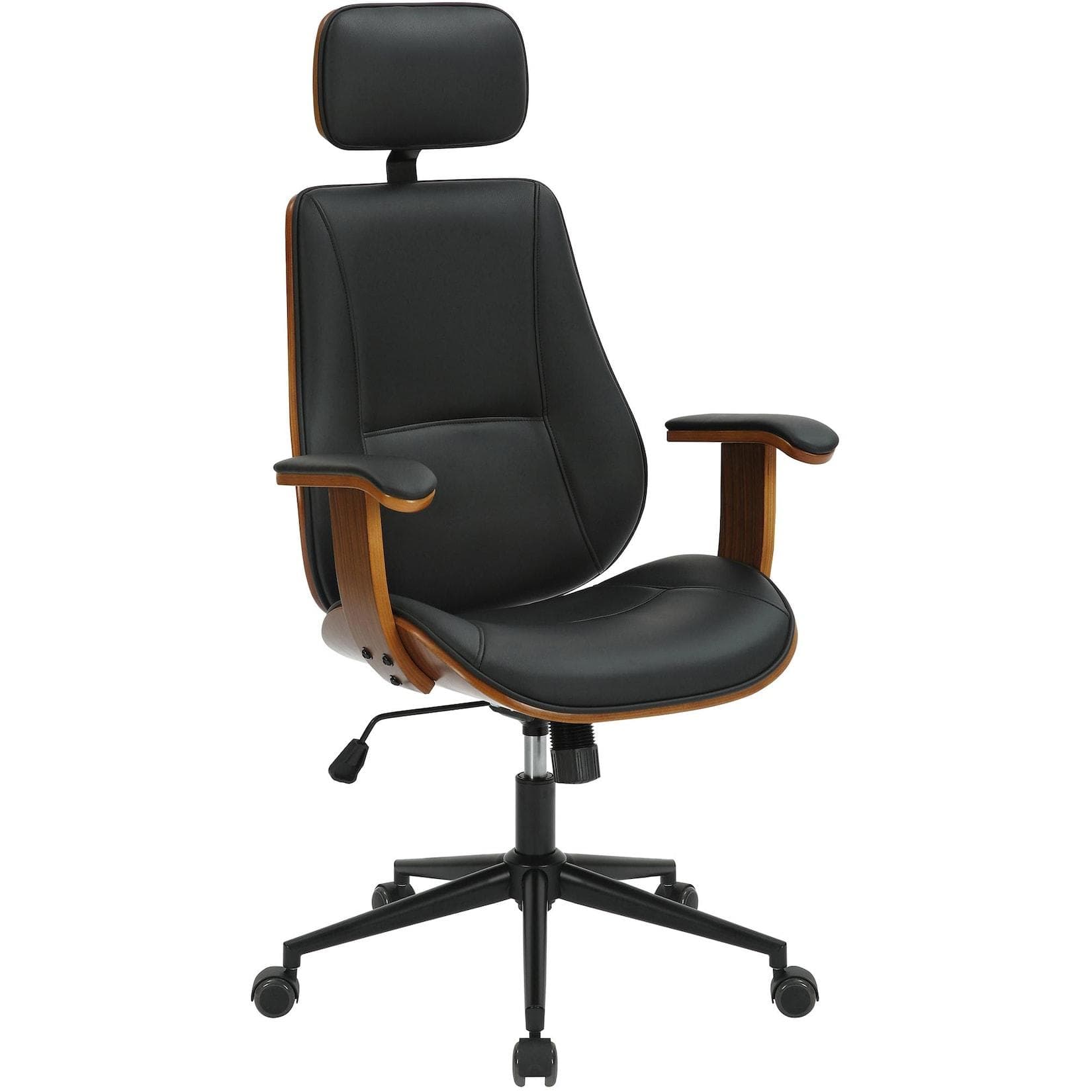 CLP Bürostuhl Lugo Ergonomischer Schreibtischstuhl mit Kopfstütze