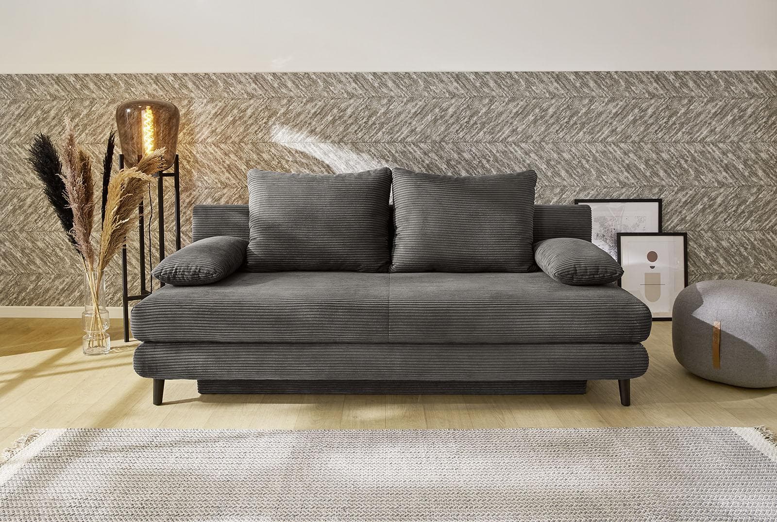 Schlafsofa mit Gästebettfunktion und großem Stauraum