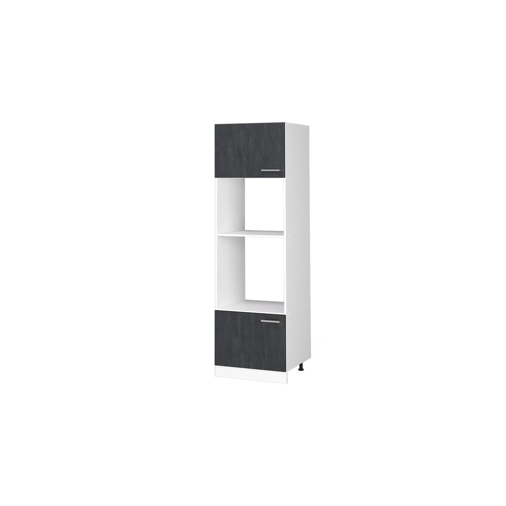 Vicco Mikrowellenschrank R-Line Schwarz Beton Weiß