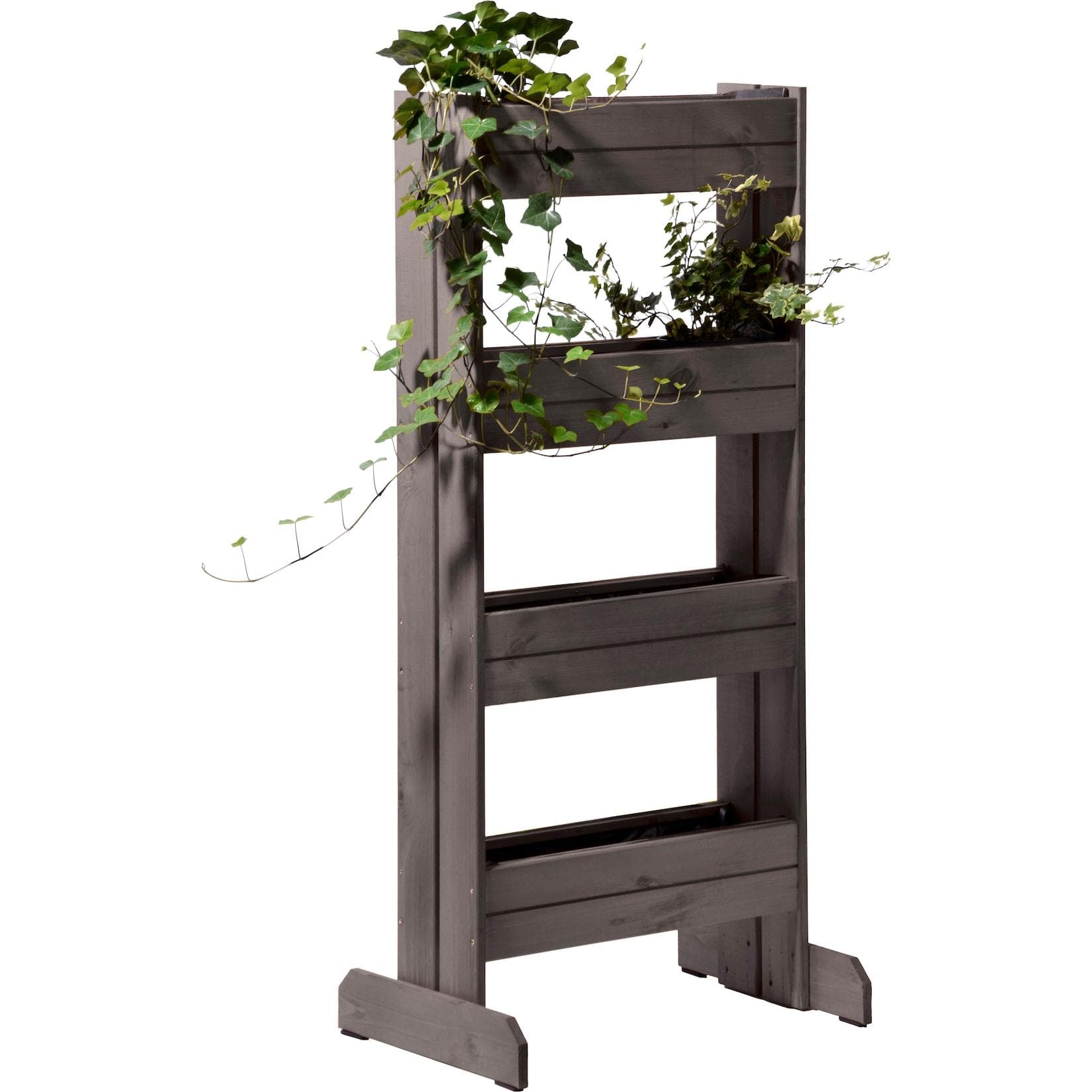 Dobar Vertikales Blumenbeet mit 4 Pflanzkästen Anthrazit