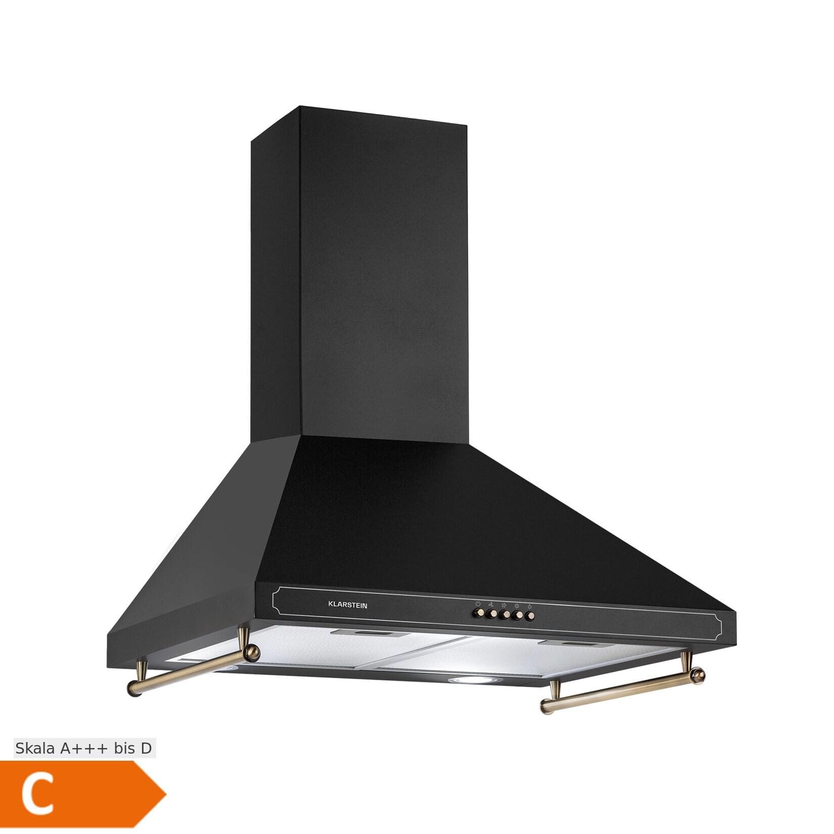 Klarstein Victoria Dunstabzugshaube 60cm Retro-Design Schwarz