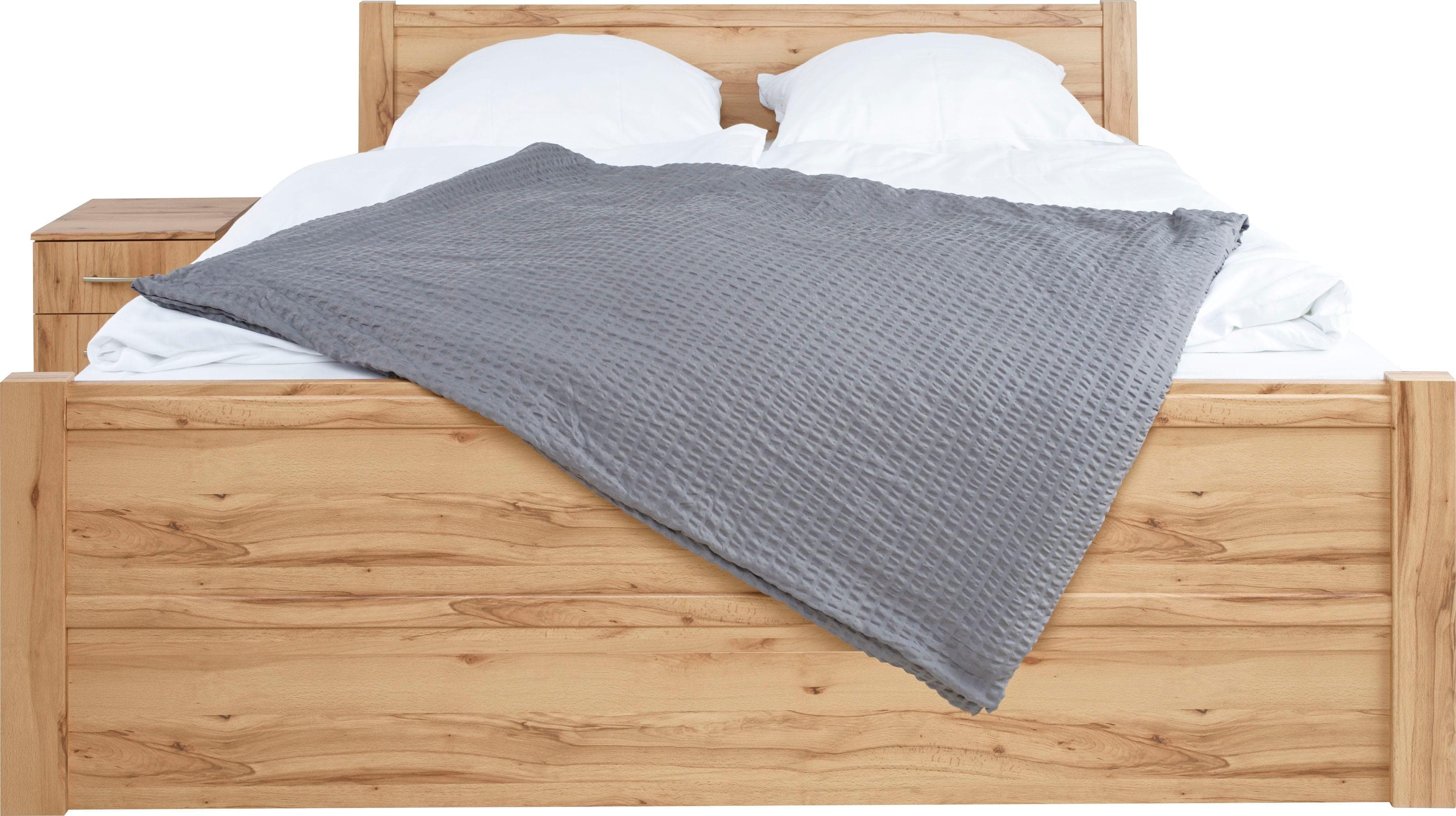 Bett PRIESS Husum Rahmenbett Beige Holzwerkstoff