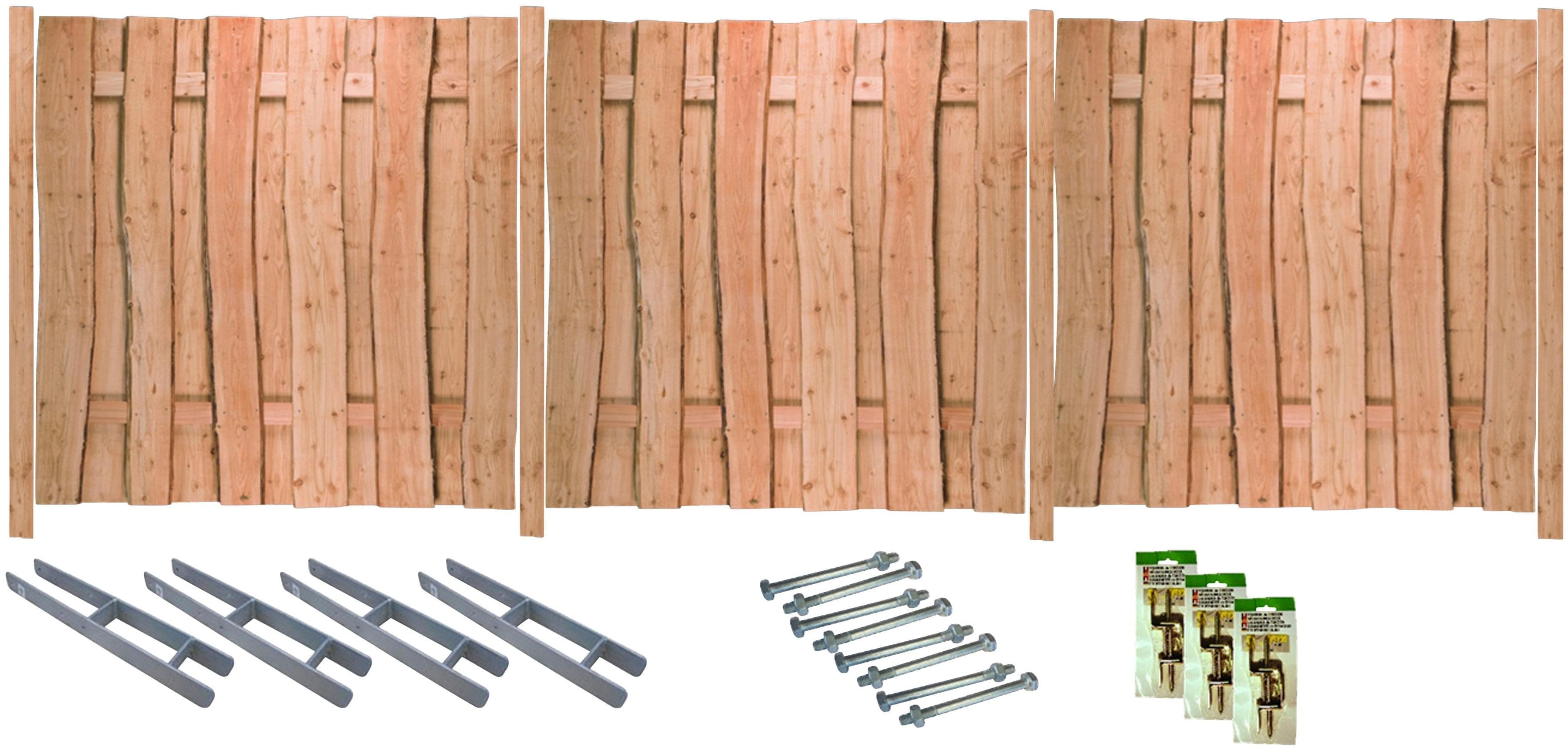 TETZNER & JENTZSCH Sichtschutzelement LAKEWOOD 1 Braun Massivholz Zaun